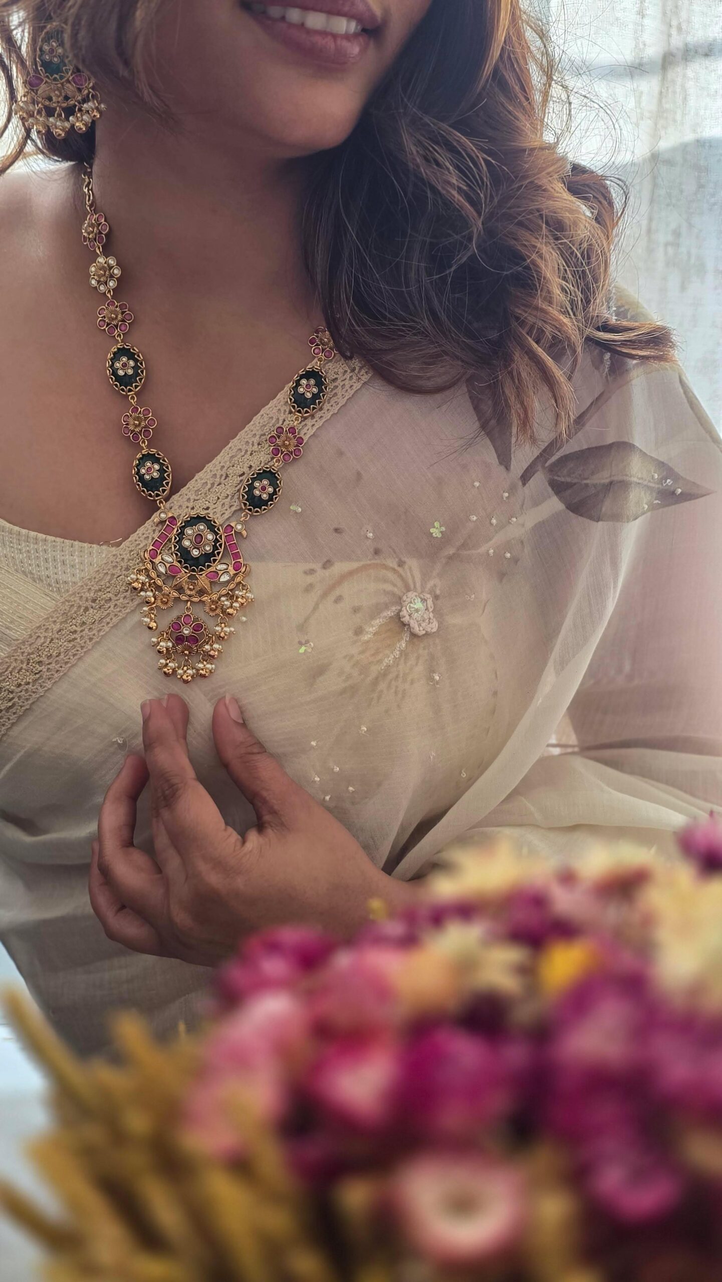 Surana handcrafted long necklace Thumbnail