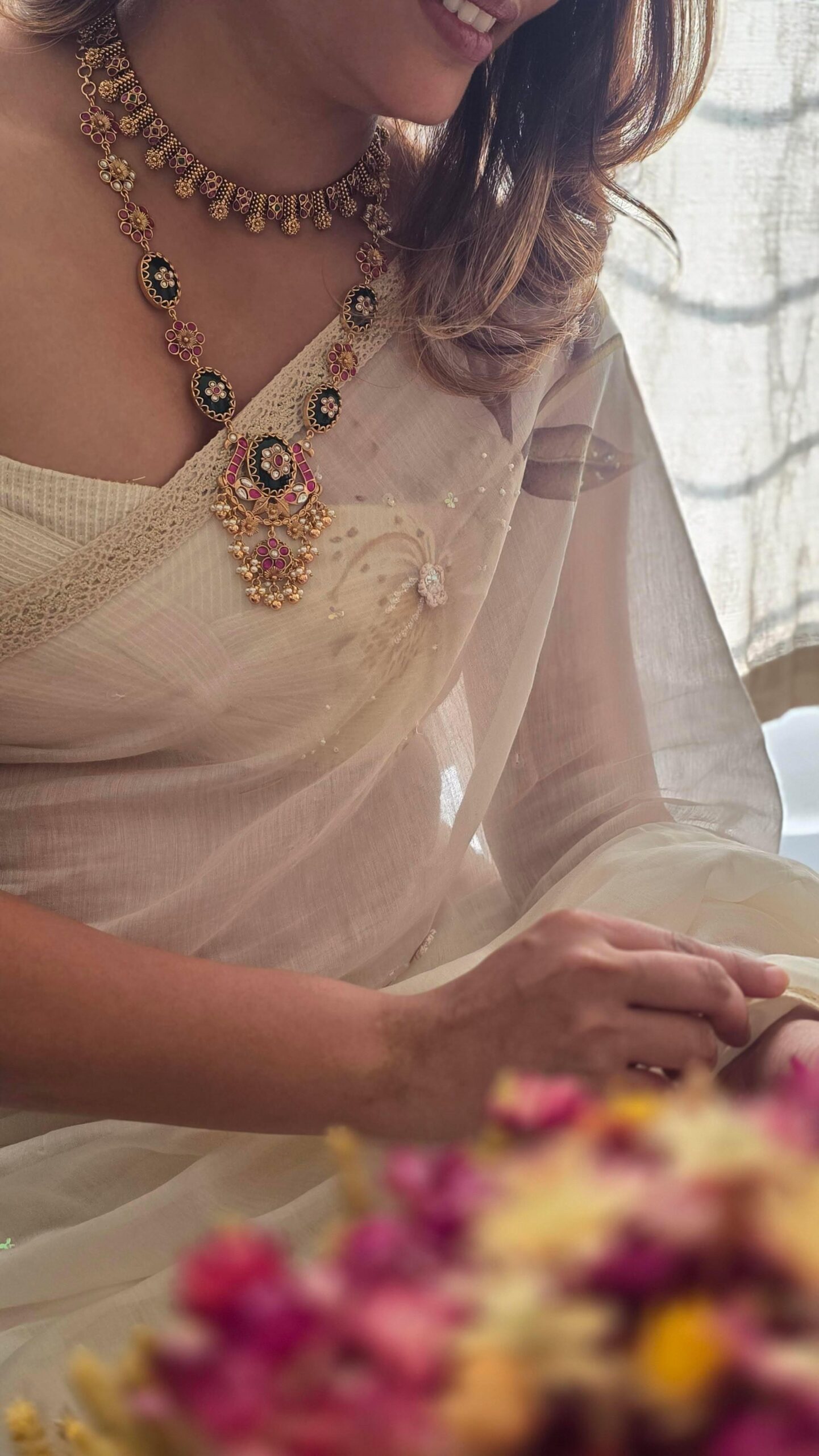 Surana handcrafted long necklace Thumbnail