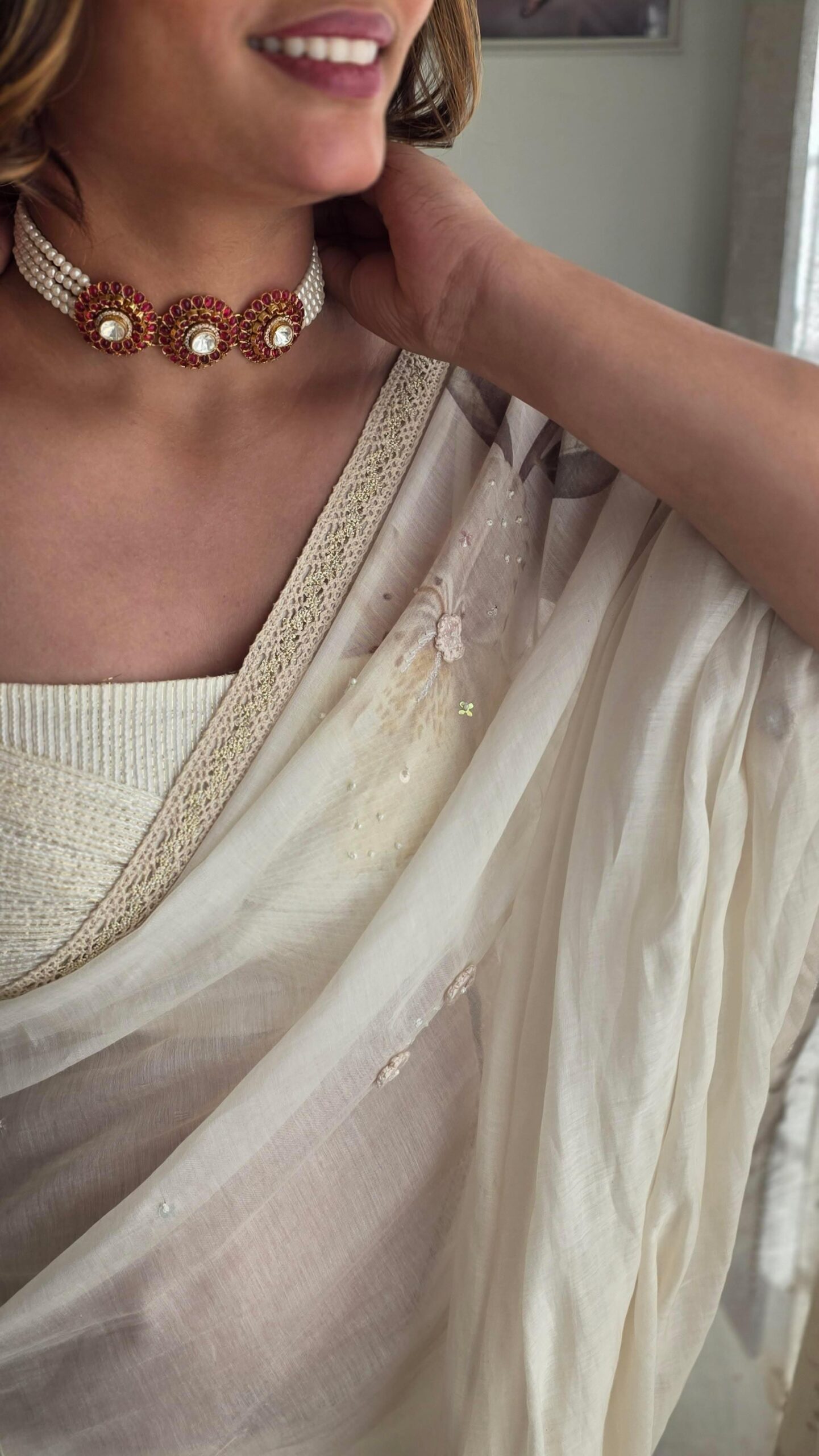 Shrushti polki and pearl choker Thumbnail