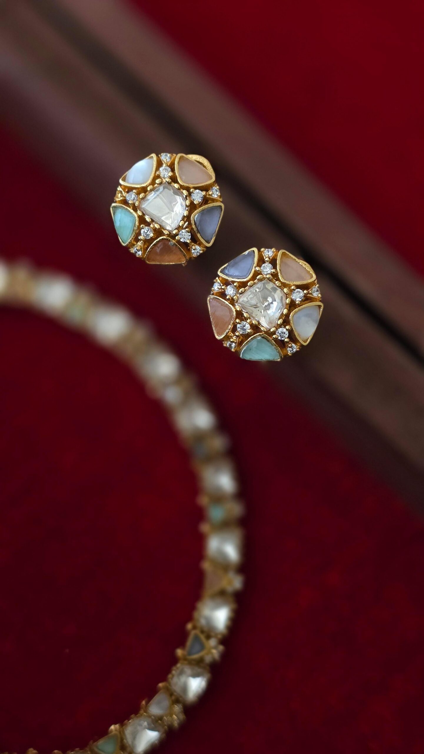Lara delicate polki necklace Thumbnail