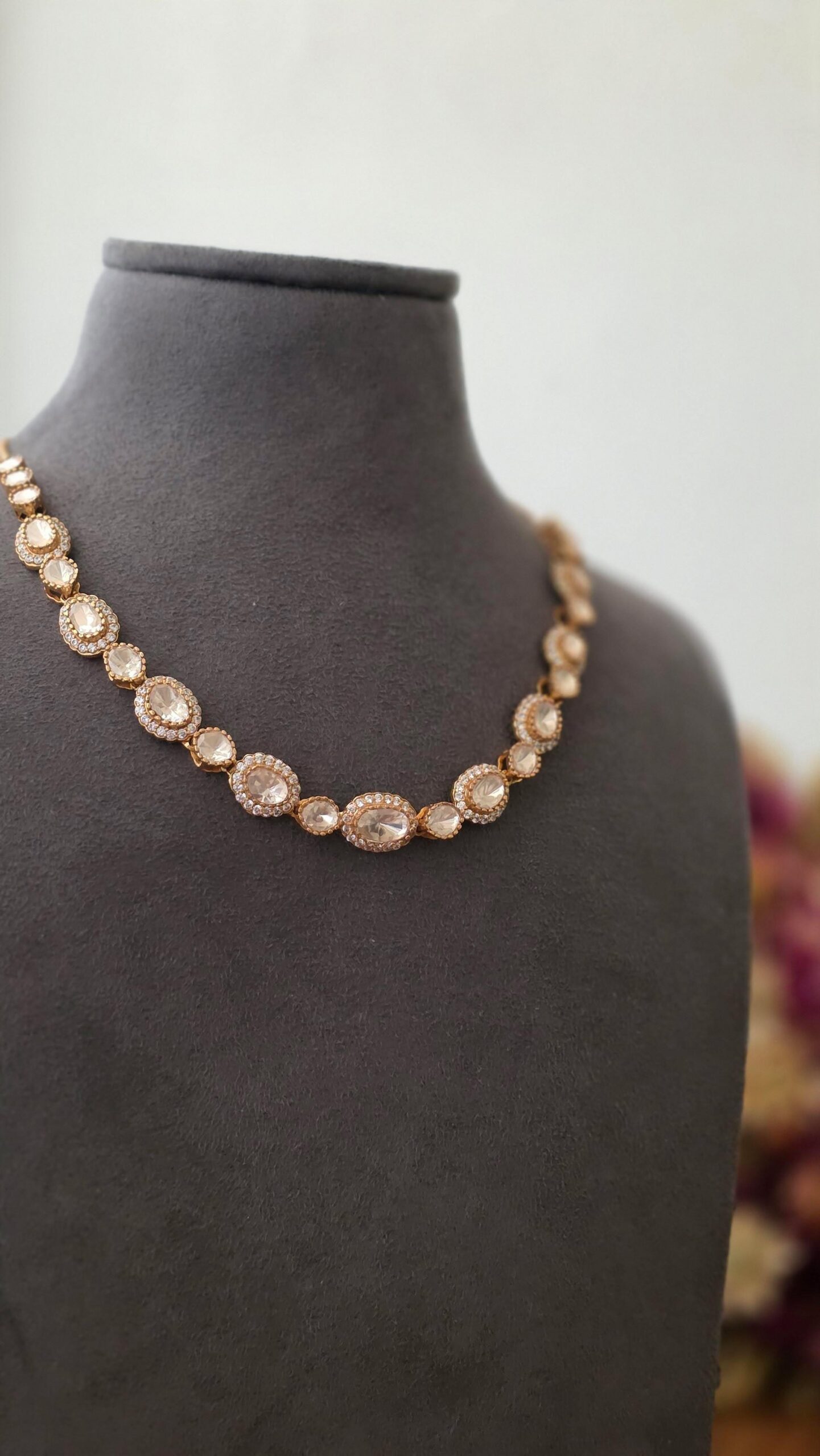 Ada delicate polki necklace Thumbnail
