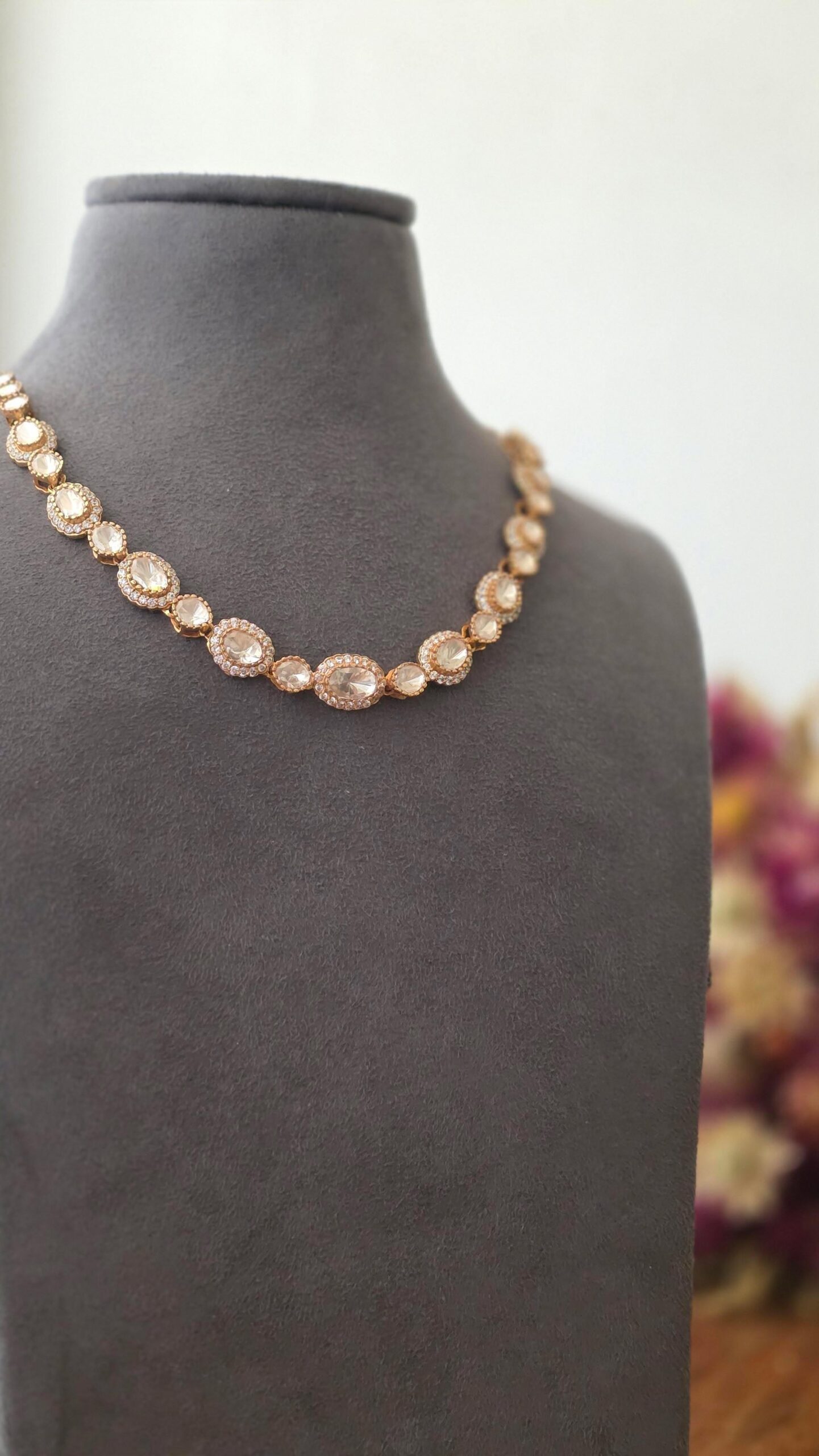 Ada delicate polki necklace Thumbnail