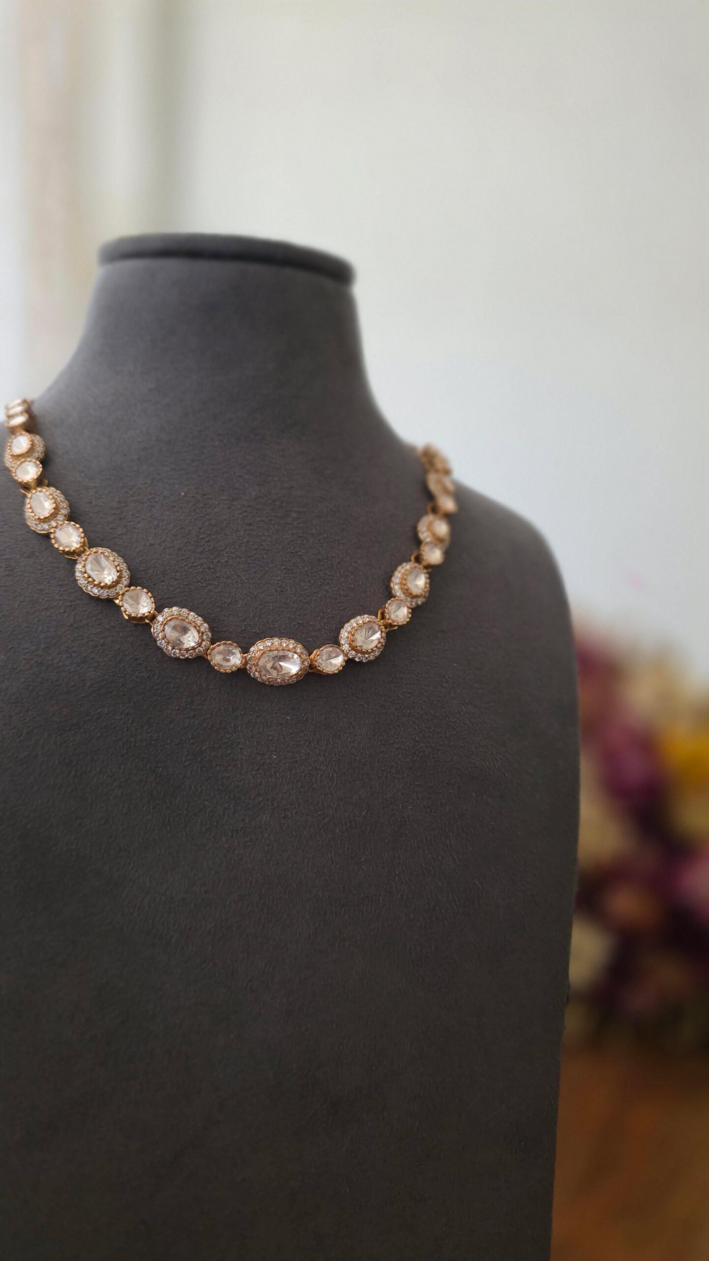 Ada delicate polki necklace Thumbnail