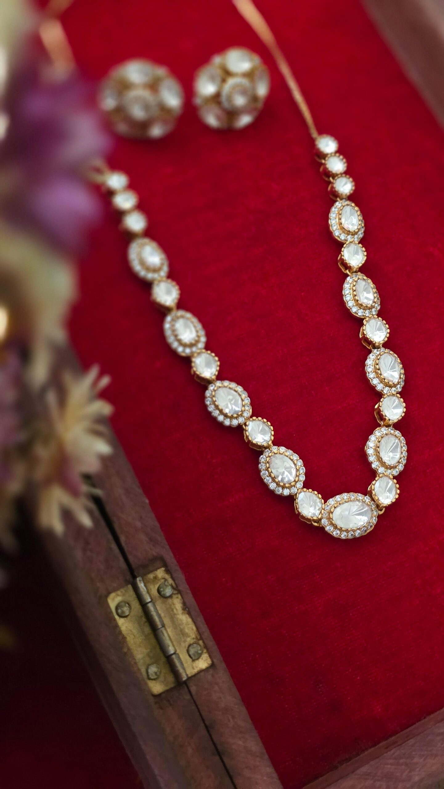 Ada delicate polki necklace Thumbnail