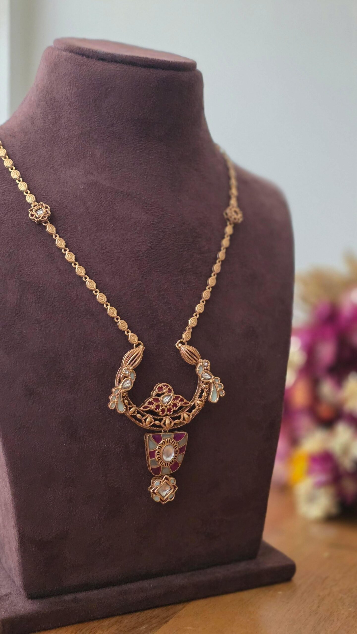 Nirya handcrafted long necklace Thumbnail