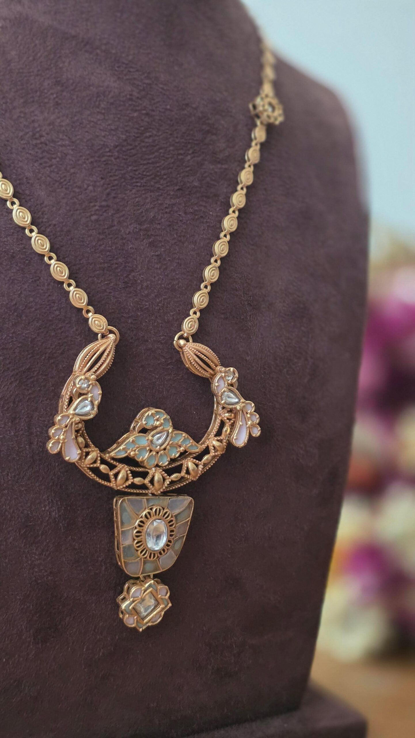 Nirya handcrafted long necklace Thumbnail