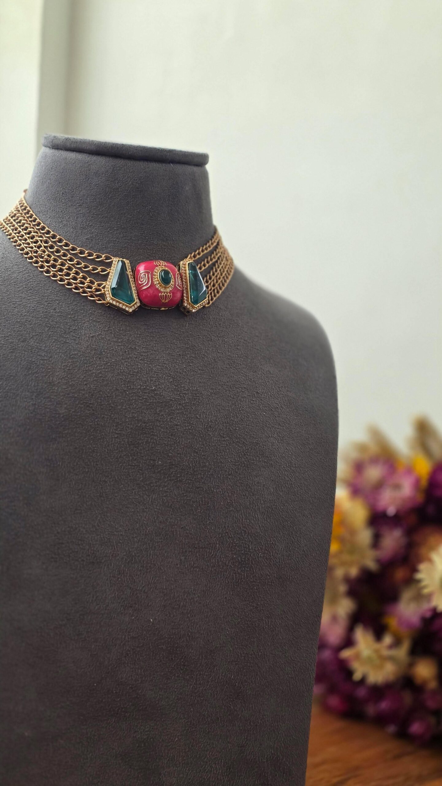 Nora delicate handcrafted choker Thumbnail