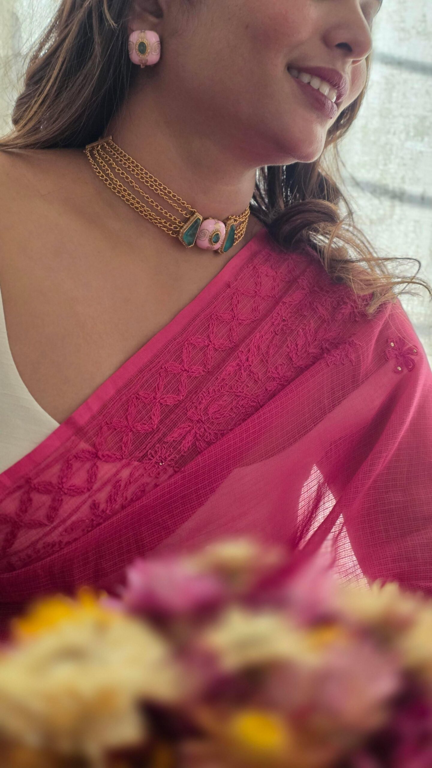 Nora delicate handcrafted choker Thumbnail