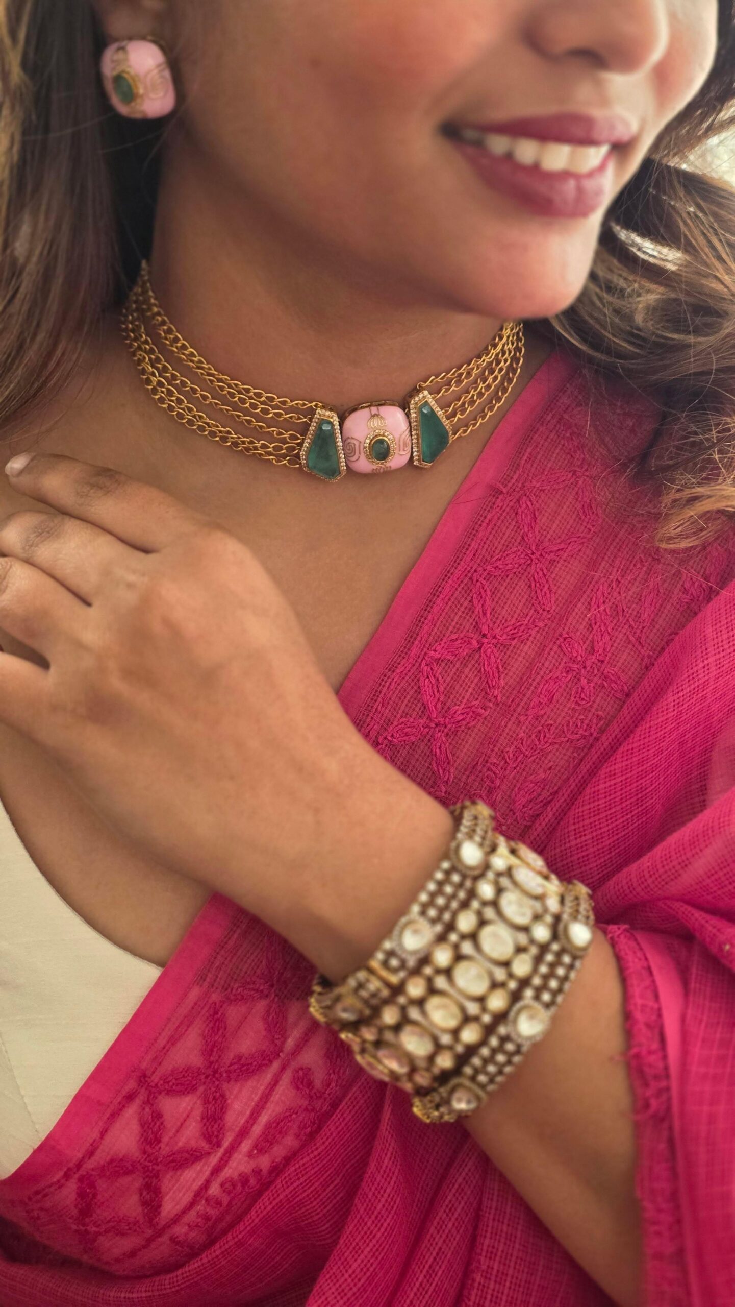 Nora delicate handcrafted choker Thumbnail