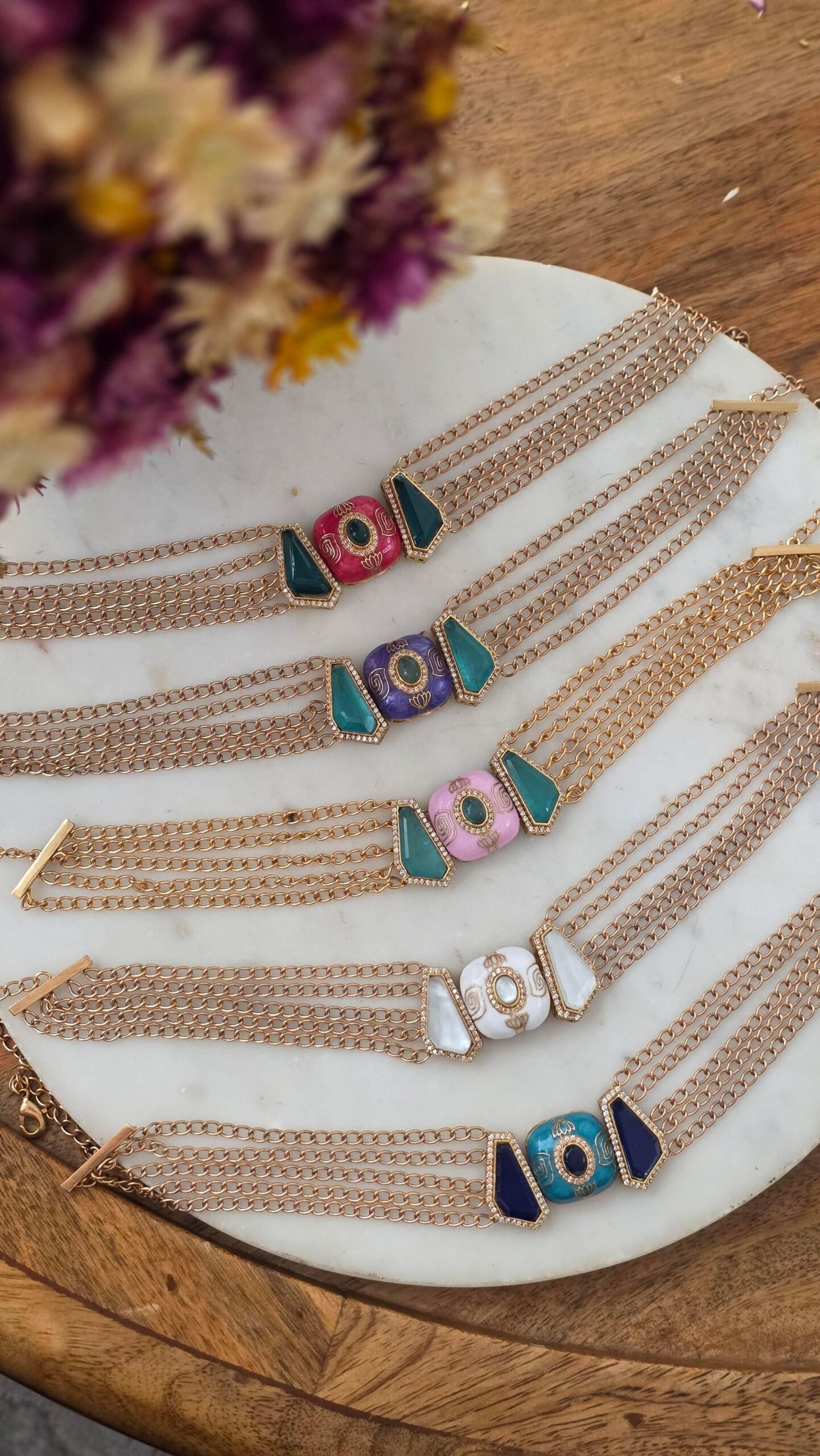 Nora delicate handcrafted choker Thumbnail