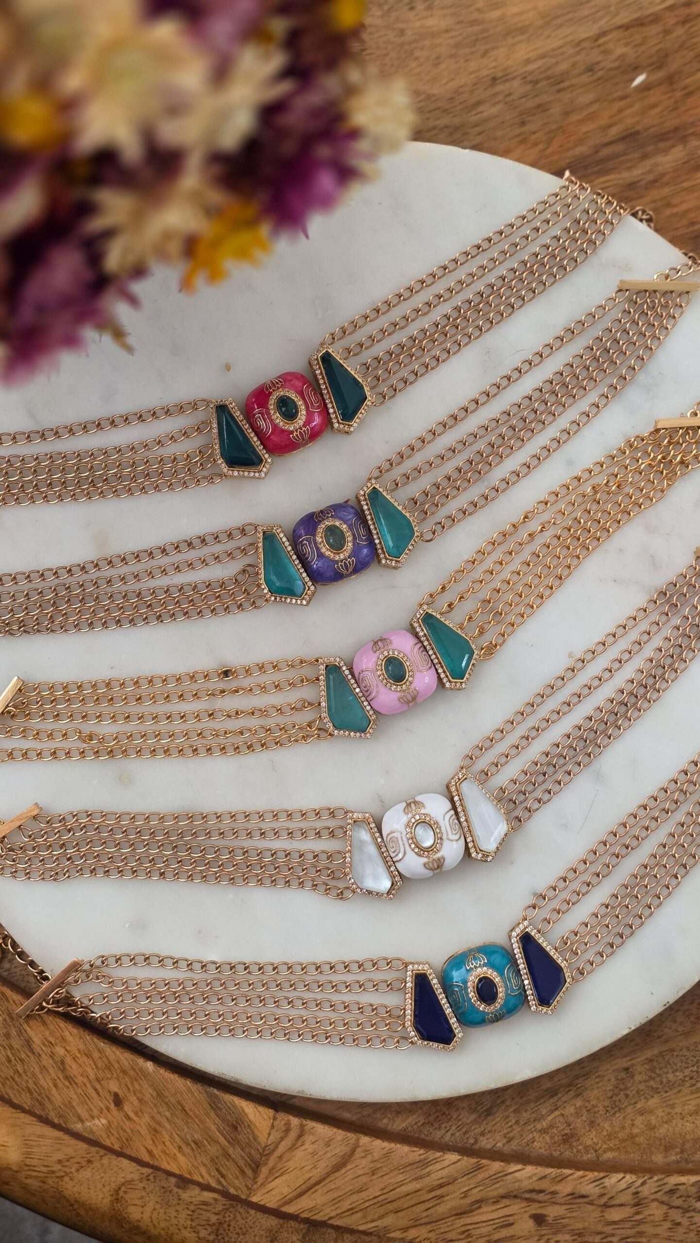 Nora delicate handcrafted choker Thumbnail