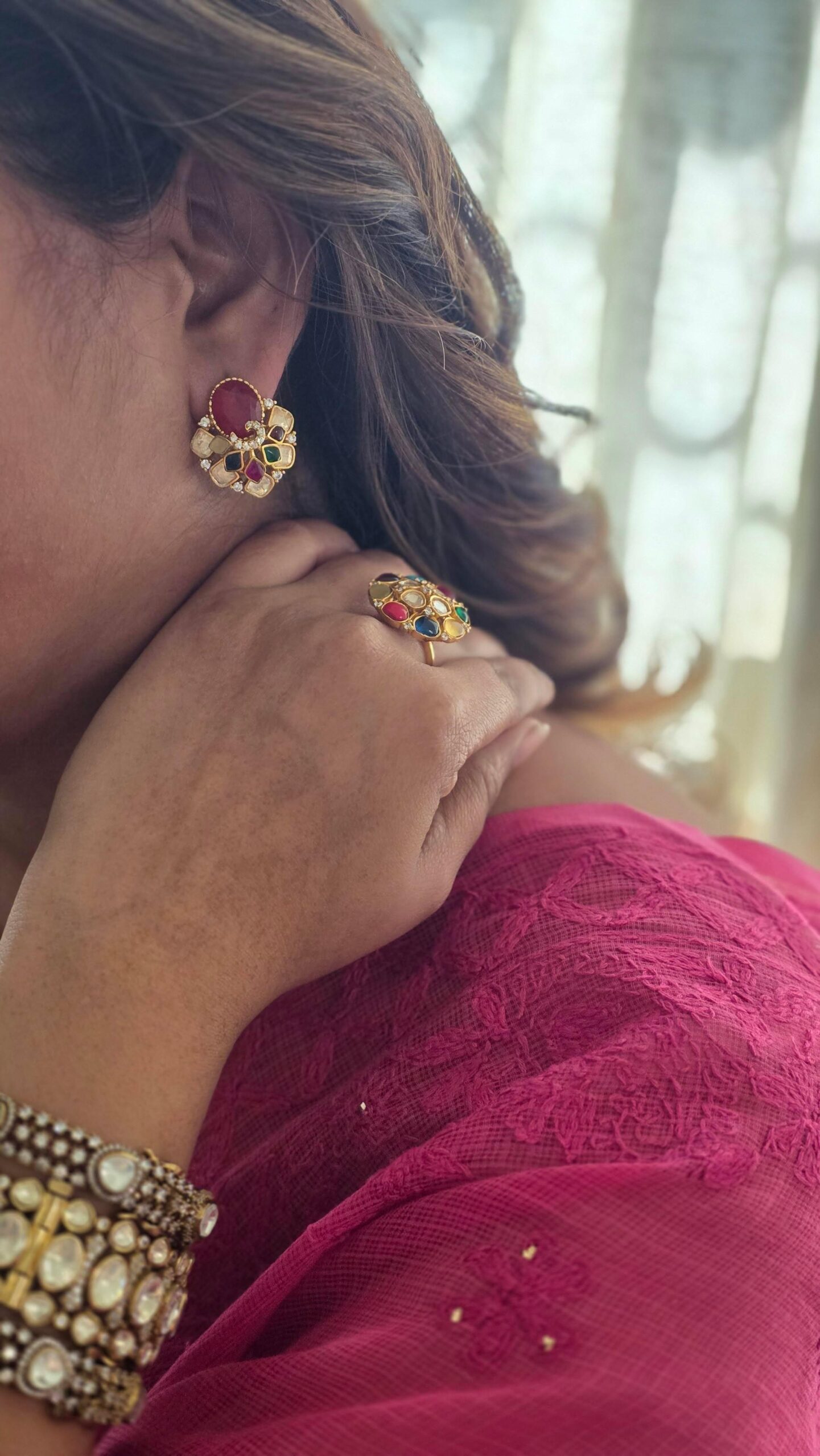Amara polki studs Thumbnail