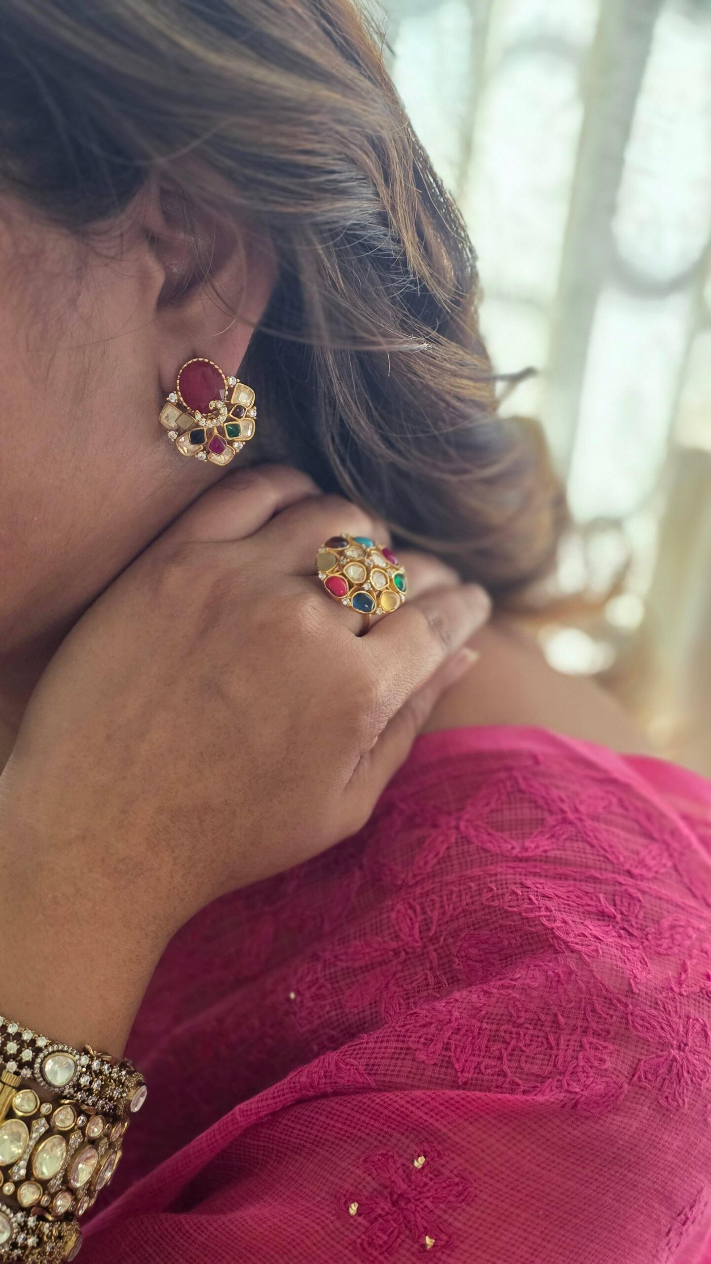 Amara polki studs Thumbnail