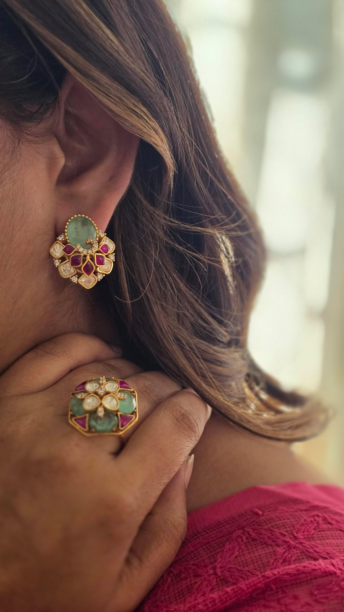 Amara polki studs Thumbnail