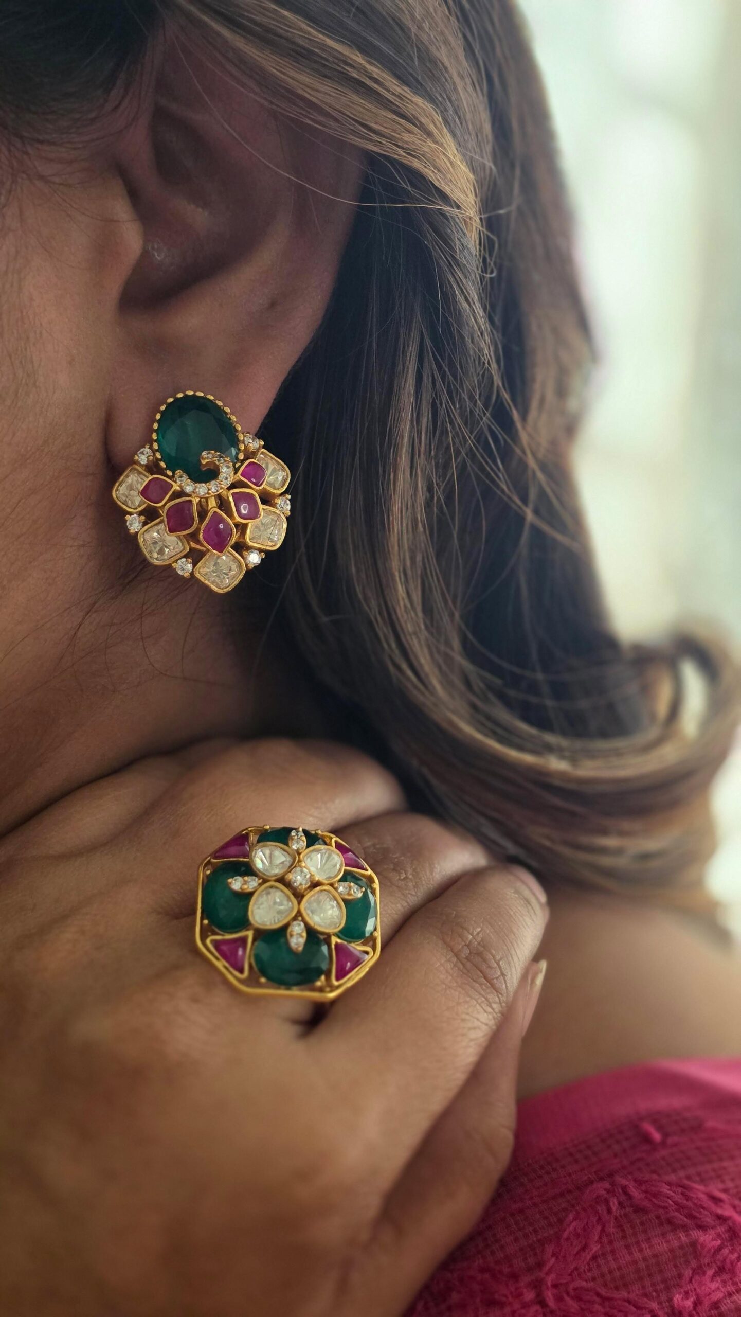 Amara polki studs Thumbnail
