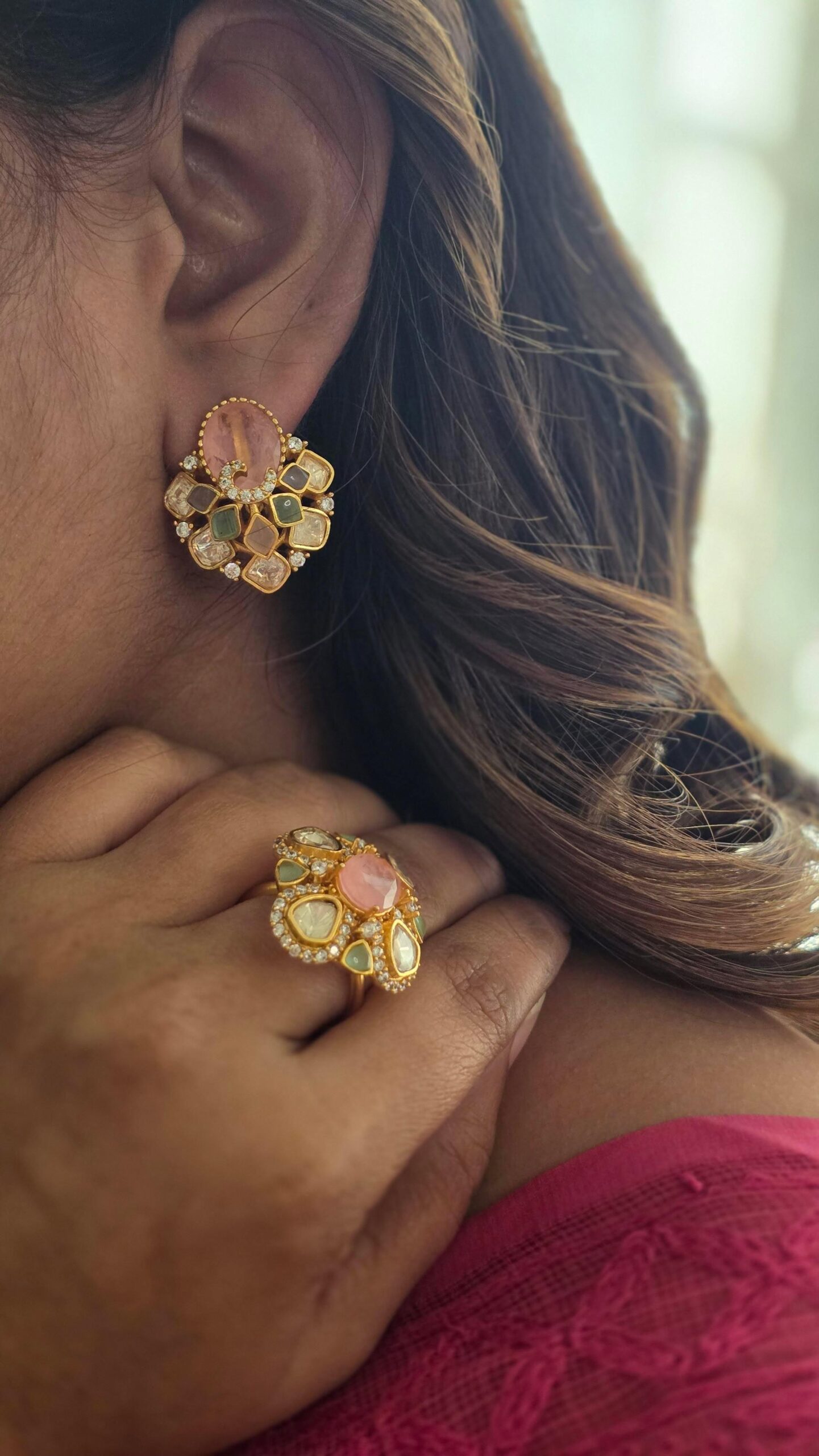 Amara polki studs Thumbnail