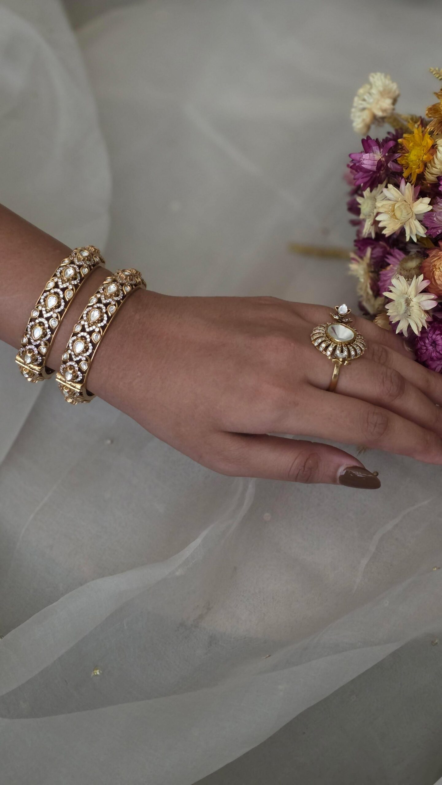 Zahra openable polki bangles Thumbnail