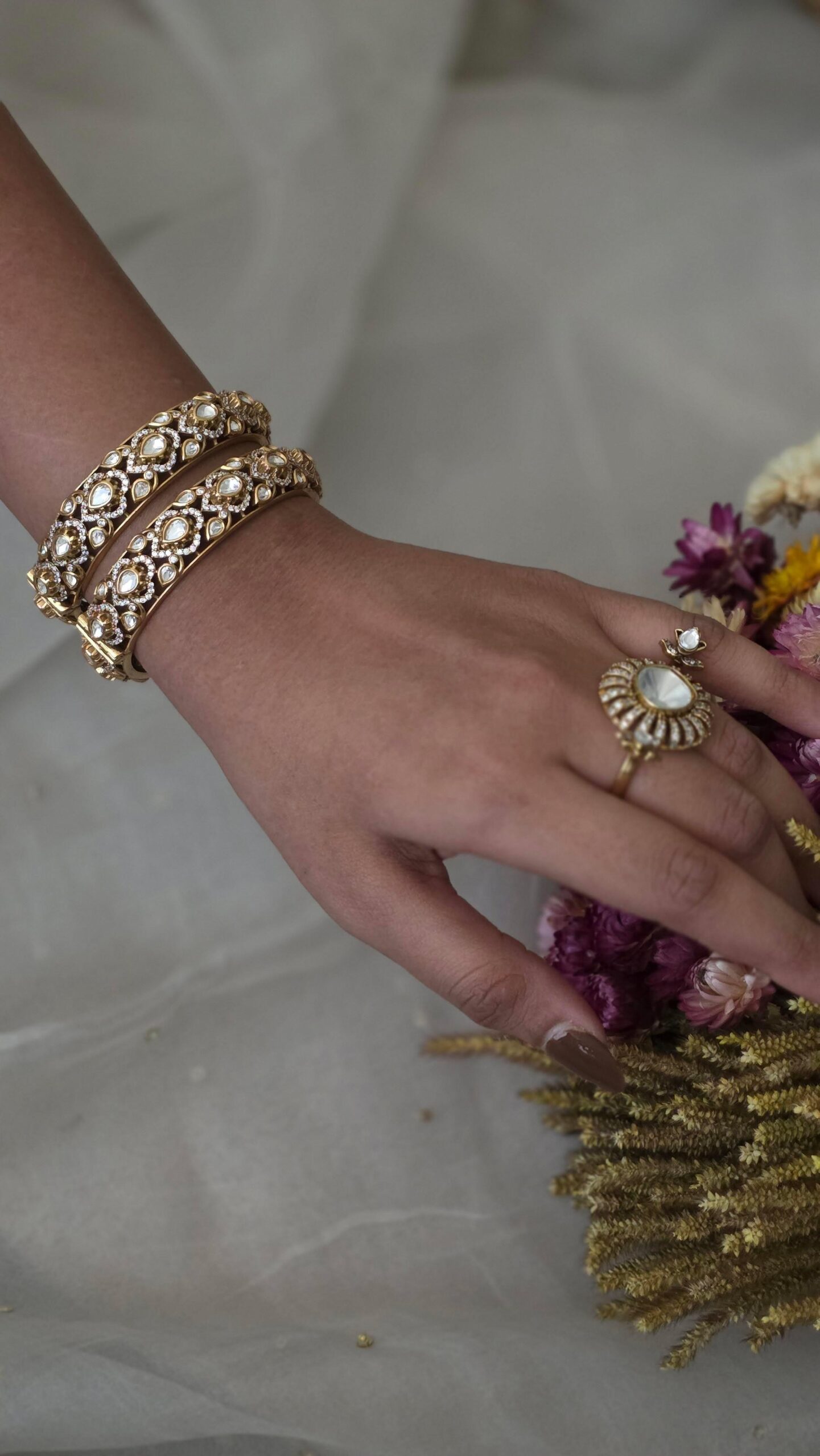 Zahra openable polki bangles Thumbnail
