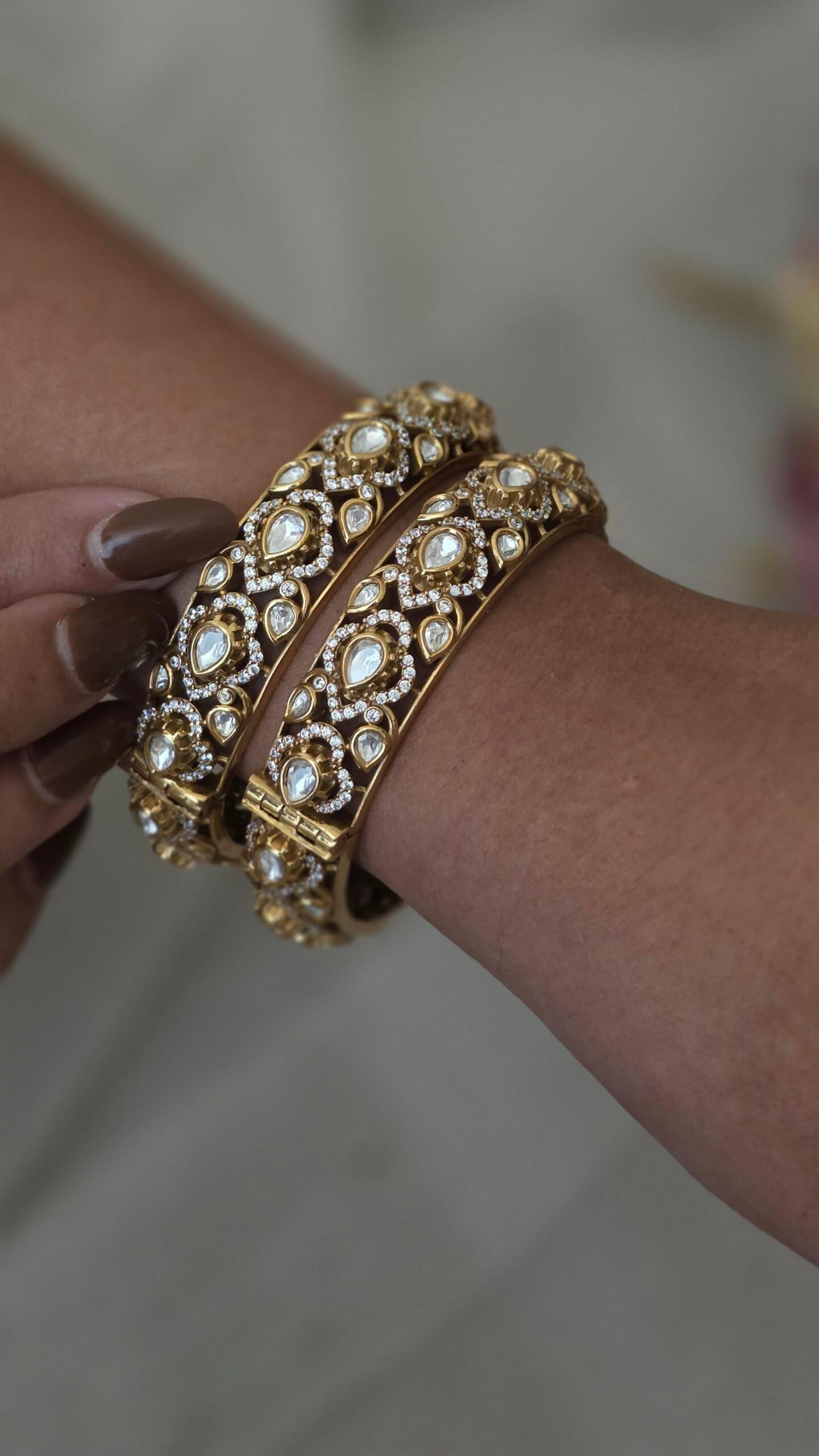 Zahra openable polki bangles Thumbnail