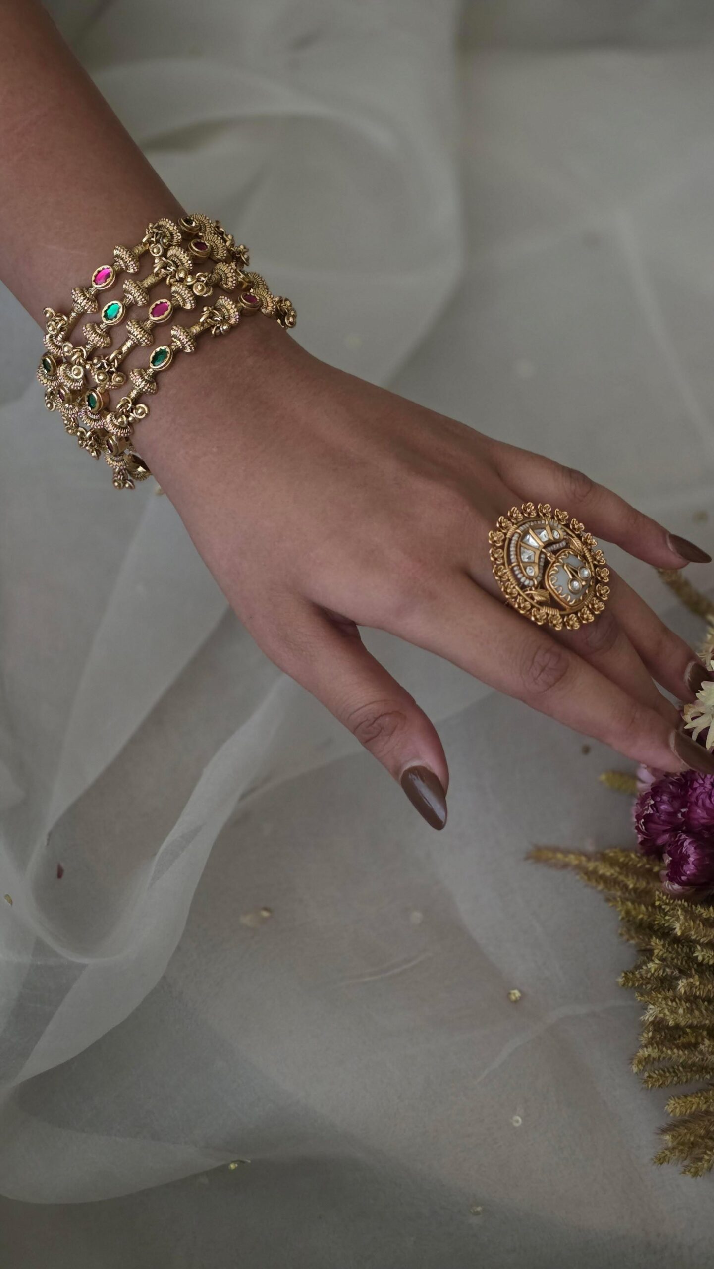 Avira non-openable handcrafted bangles Thumbnail