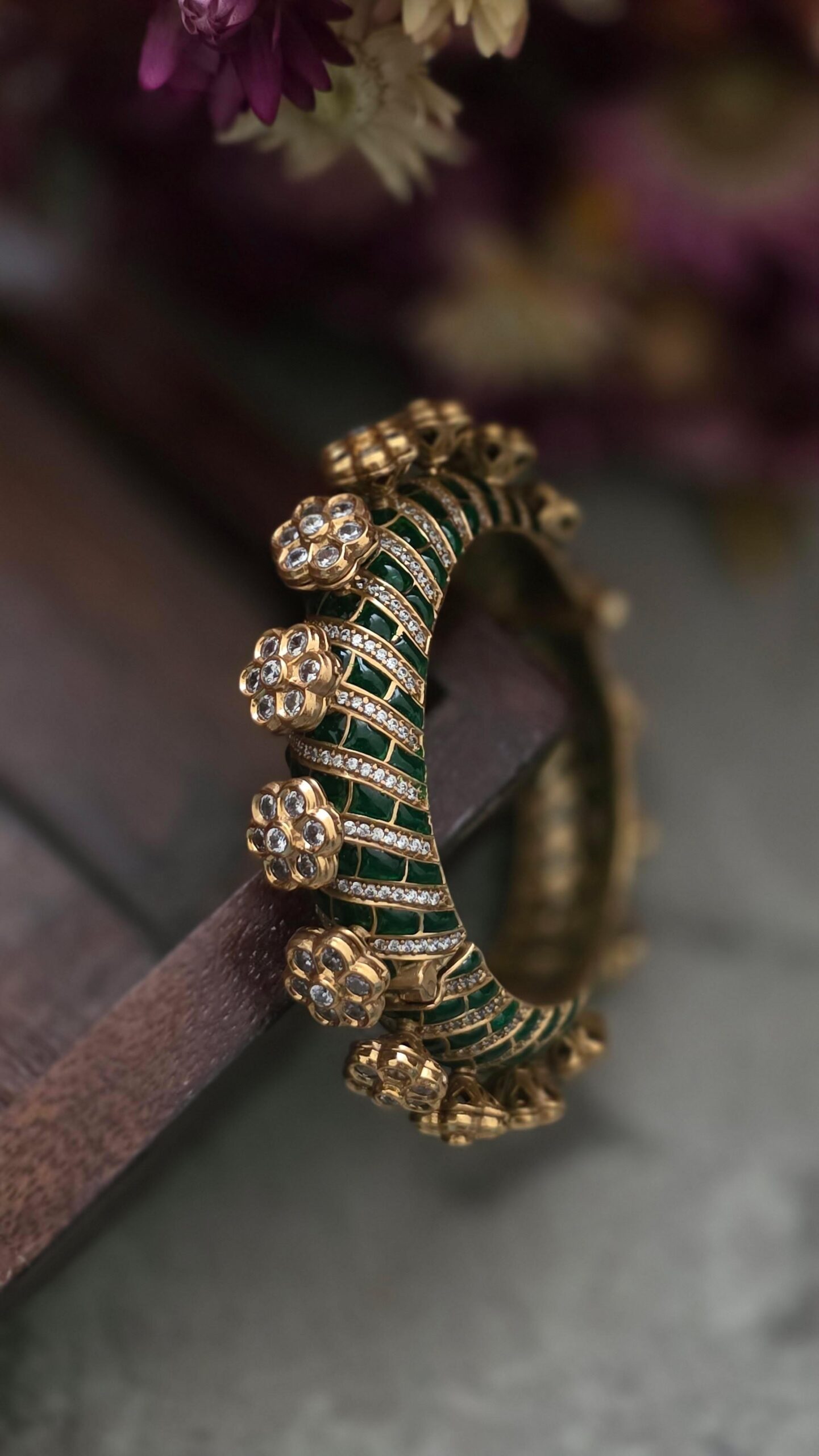 Aadhya openable polki bangles Thumbnail