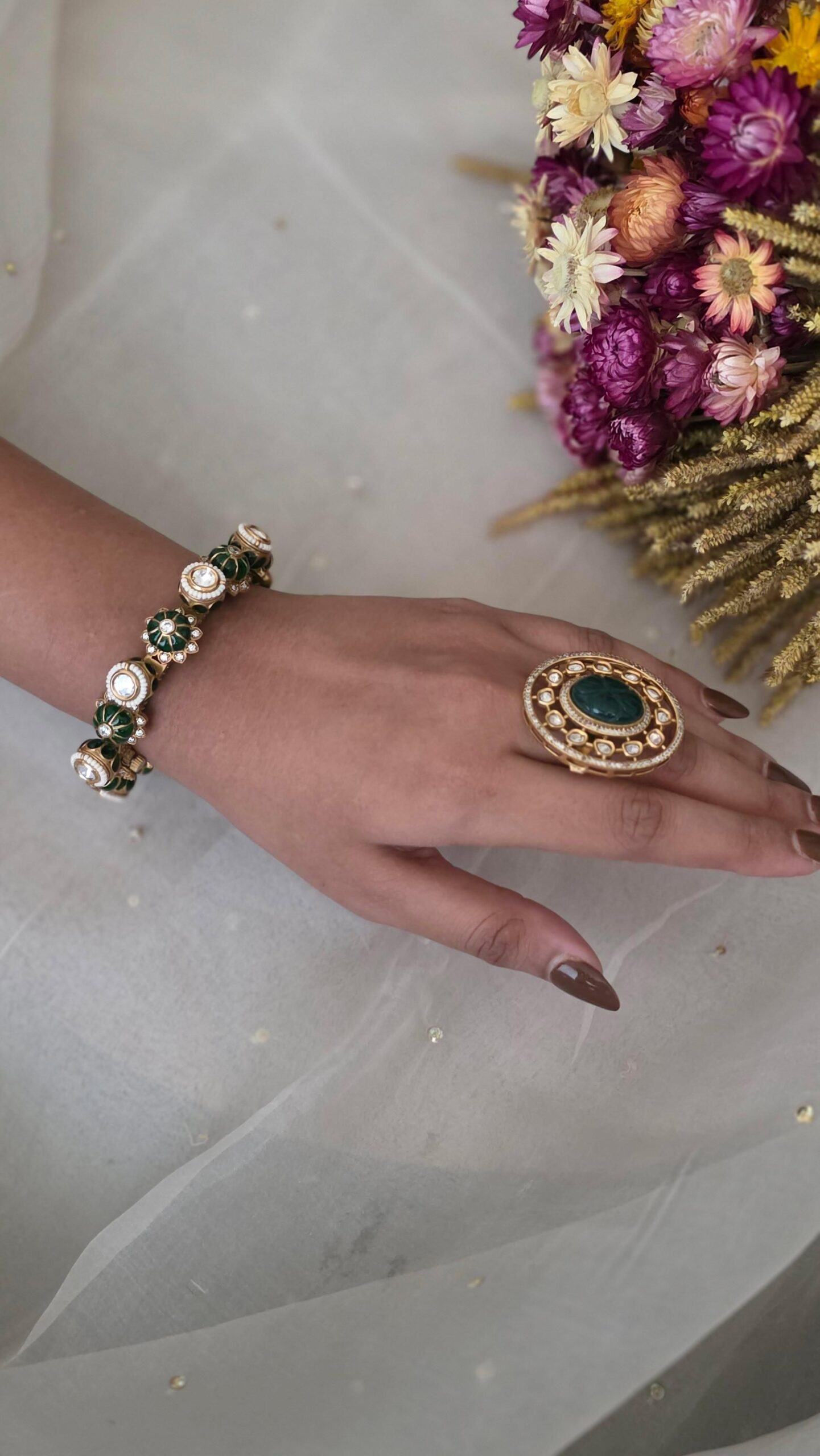 Oviya openable meenakari bangles Thumbnail