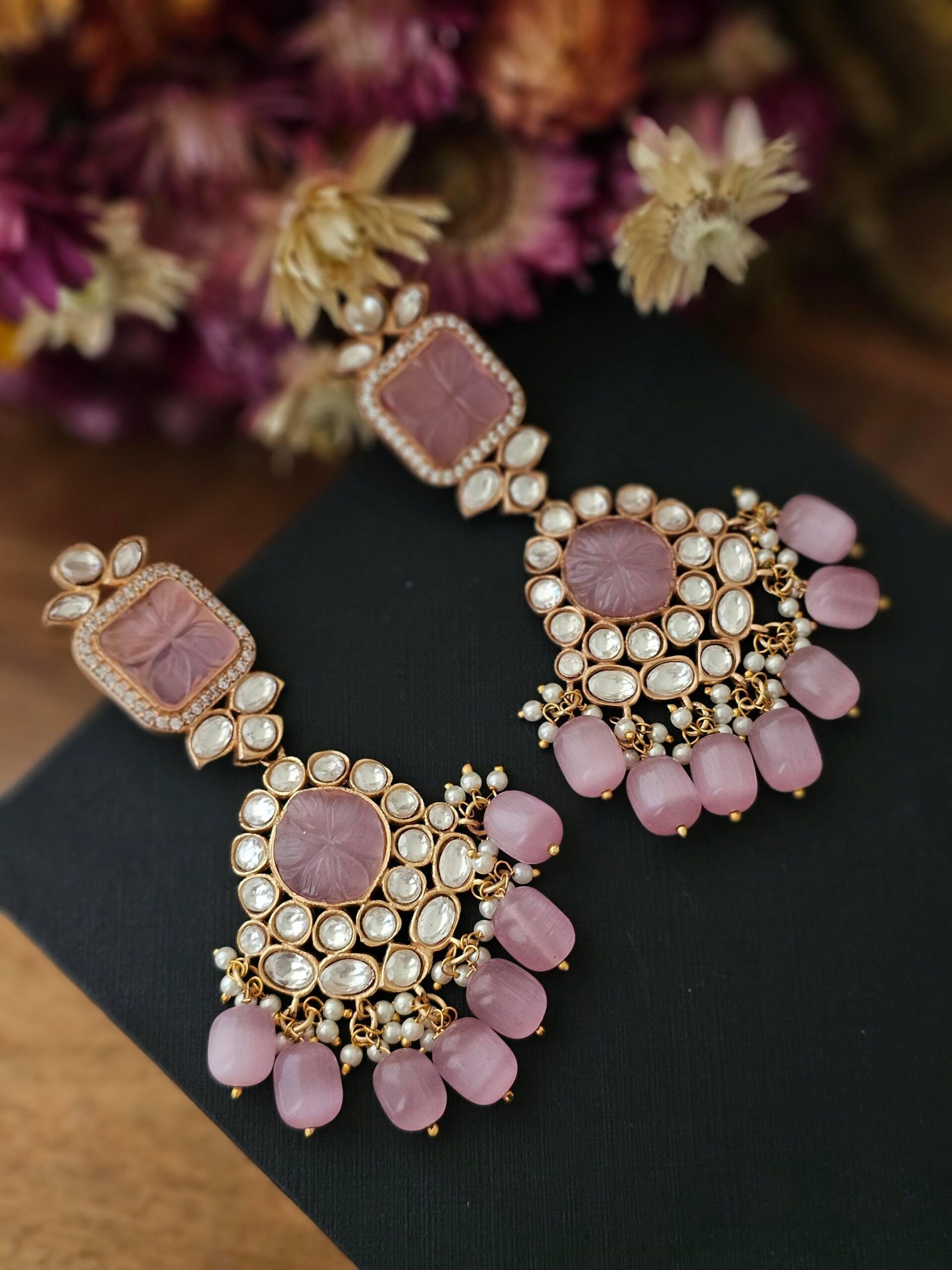 Ruh Long Necklace with Earrings Thumbnail