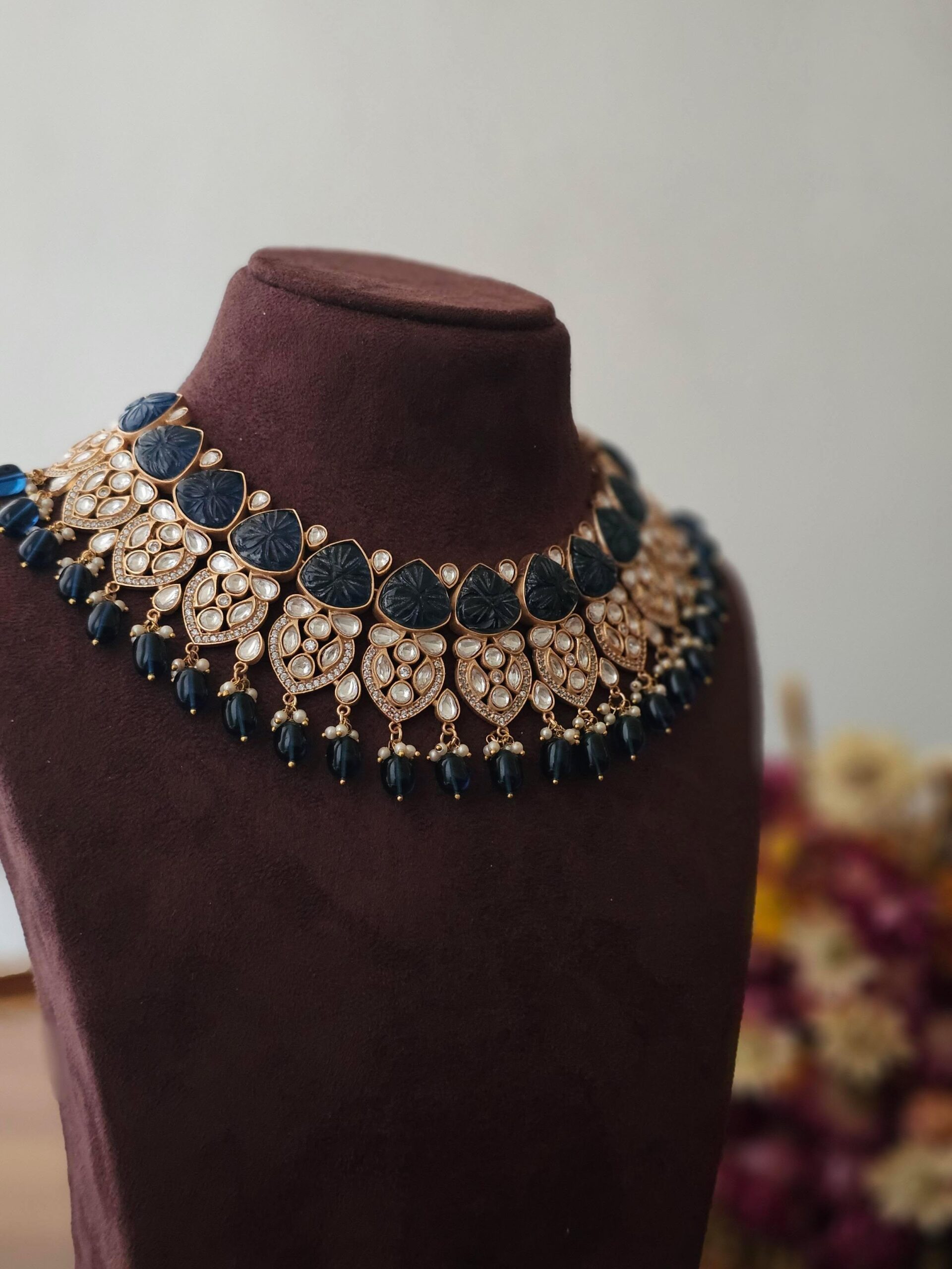 Kavya Pearl and Polki Necklace Thumbnail