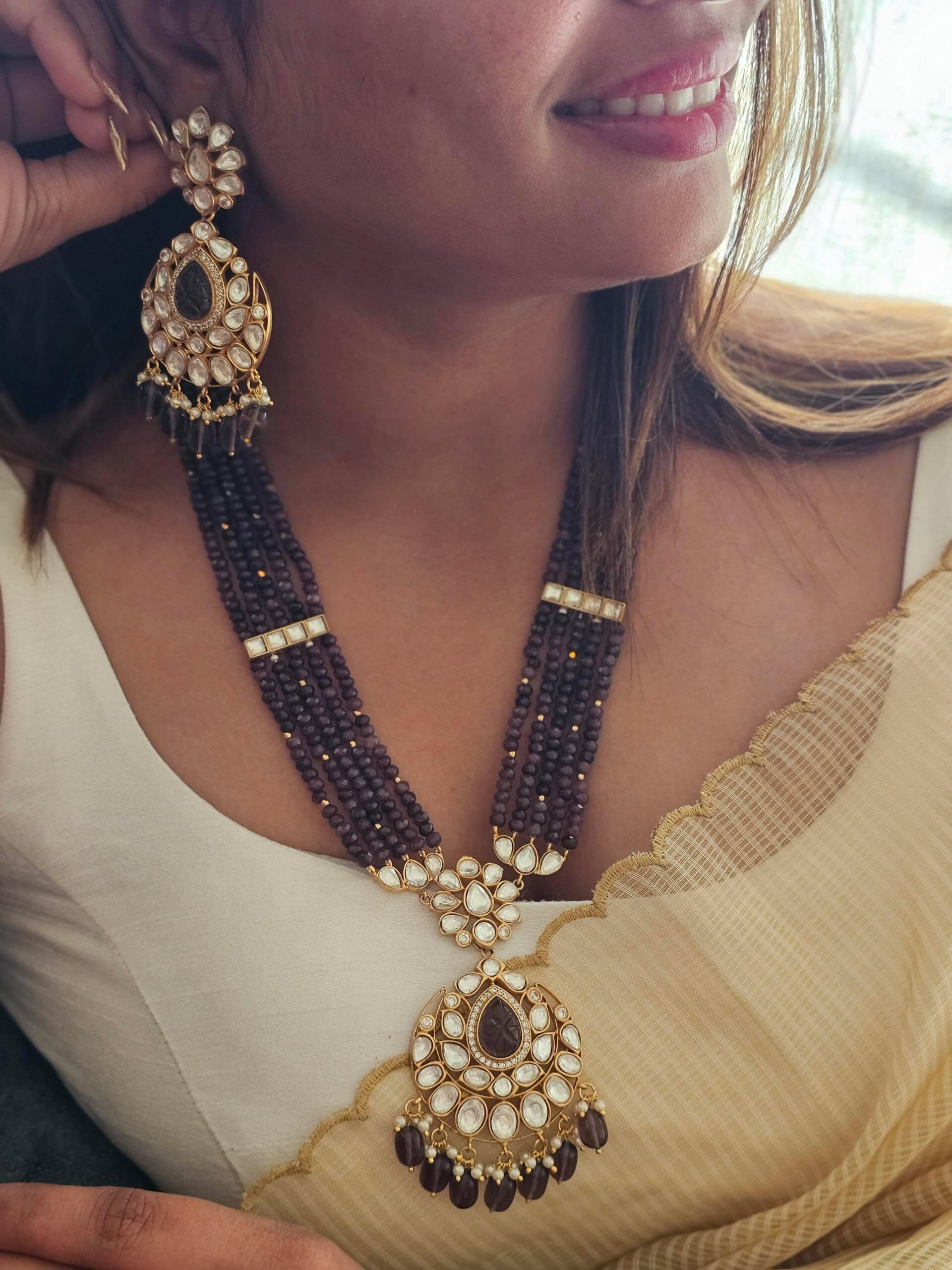 Mahika Pearl and Polki Necklace Thumbnail