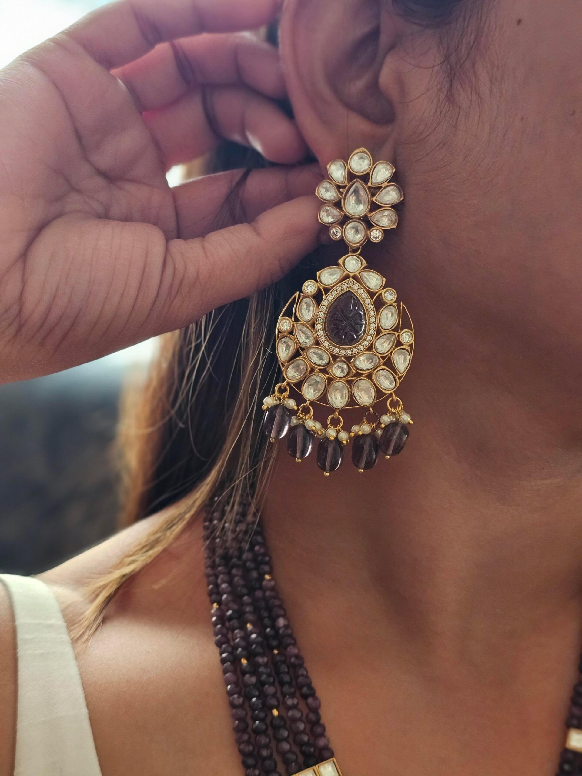 Mahika Pearl and Polki Necklace Thumbnail