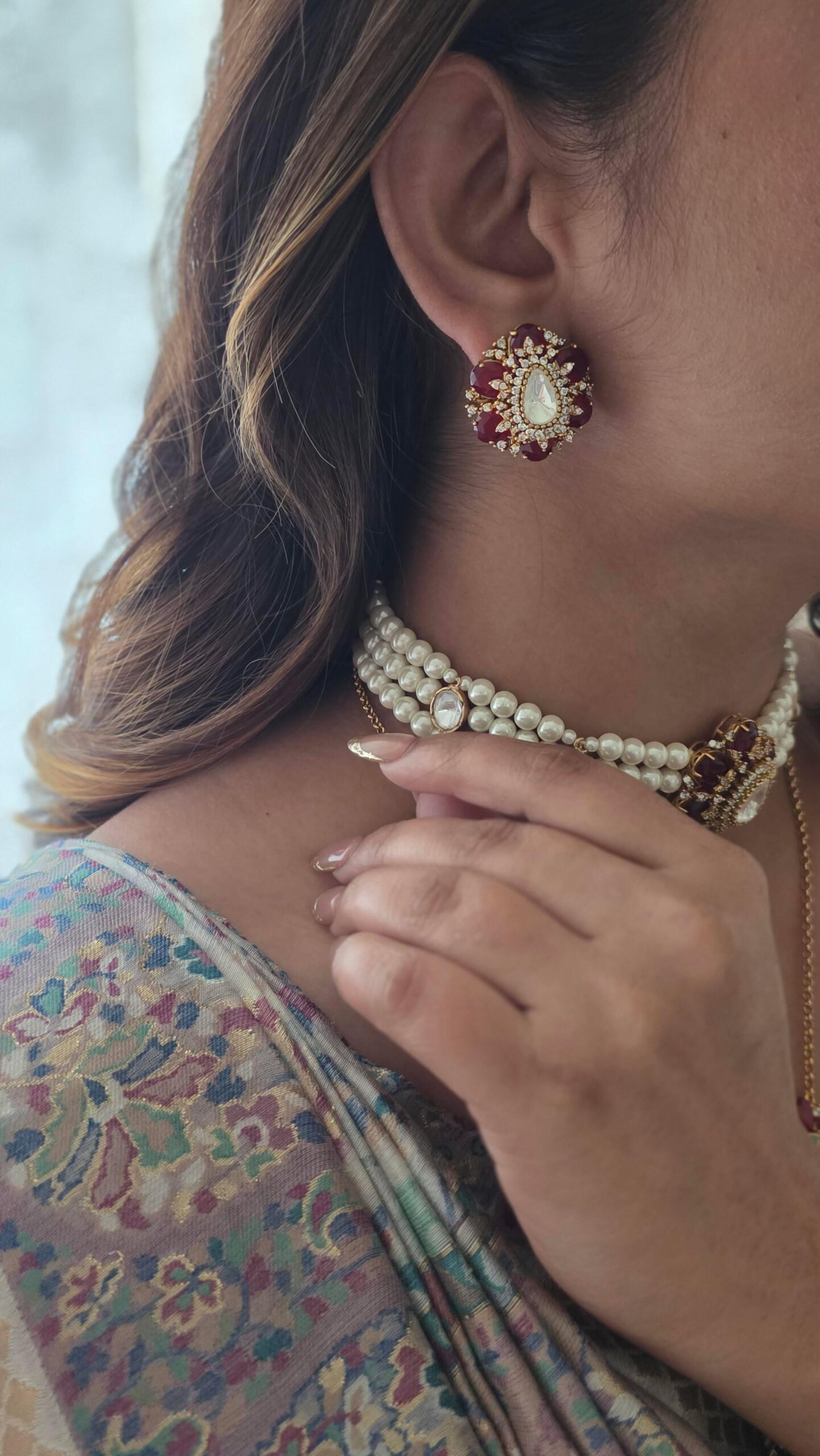 Gulfaam Polki & Pearl Choker Thumbnail