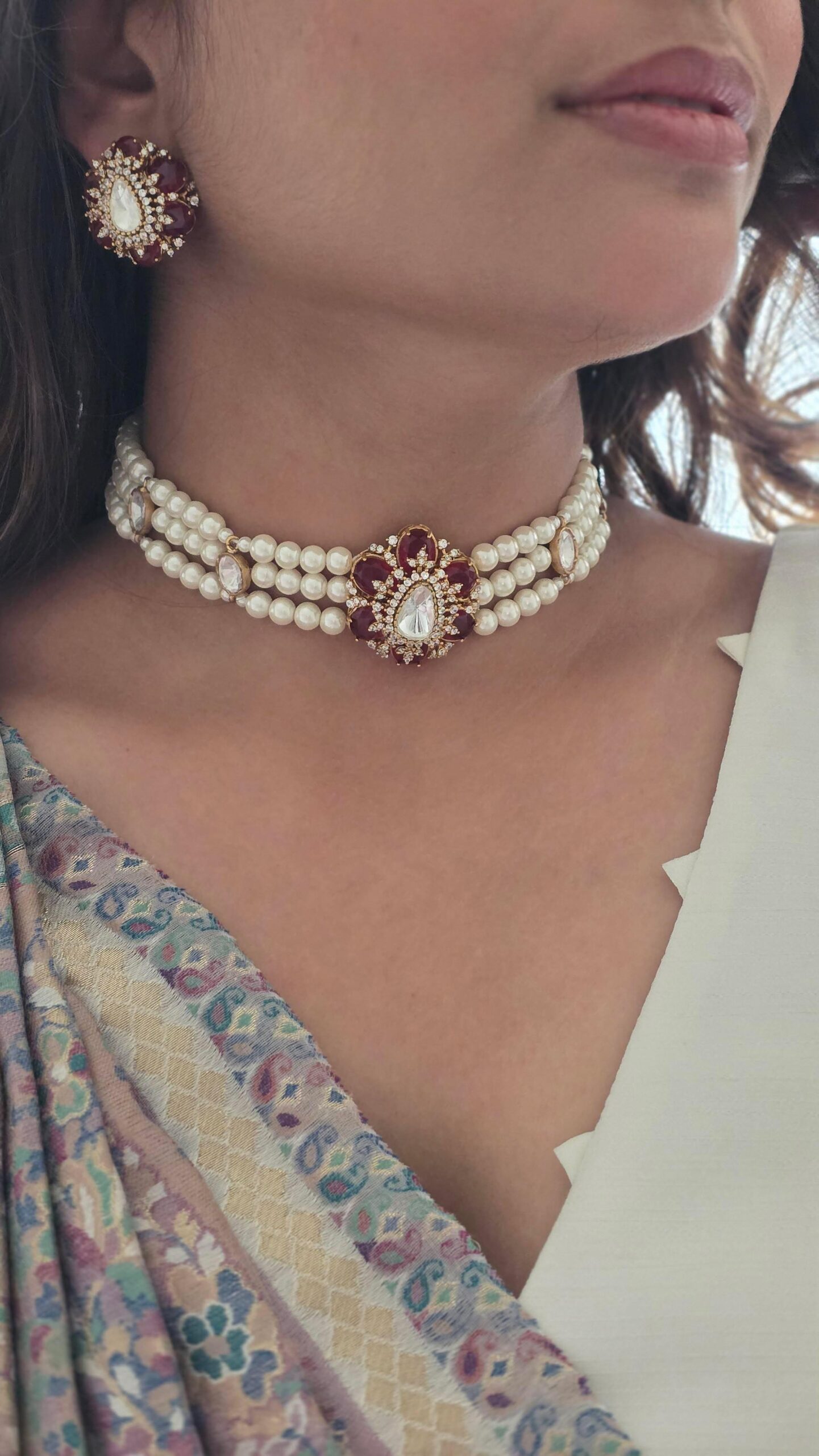 Gulfaam Polki & Pearl Choker Thumbnail