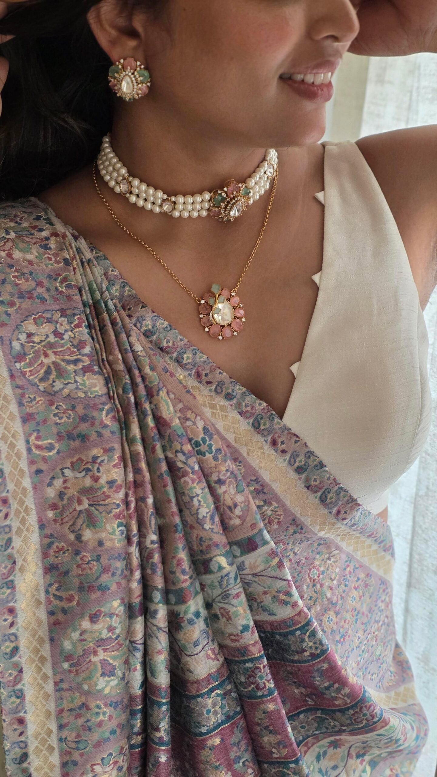 Gulfaam Polki & Pearl Choker Thumbnail