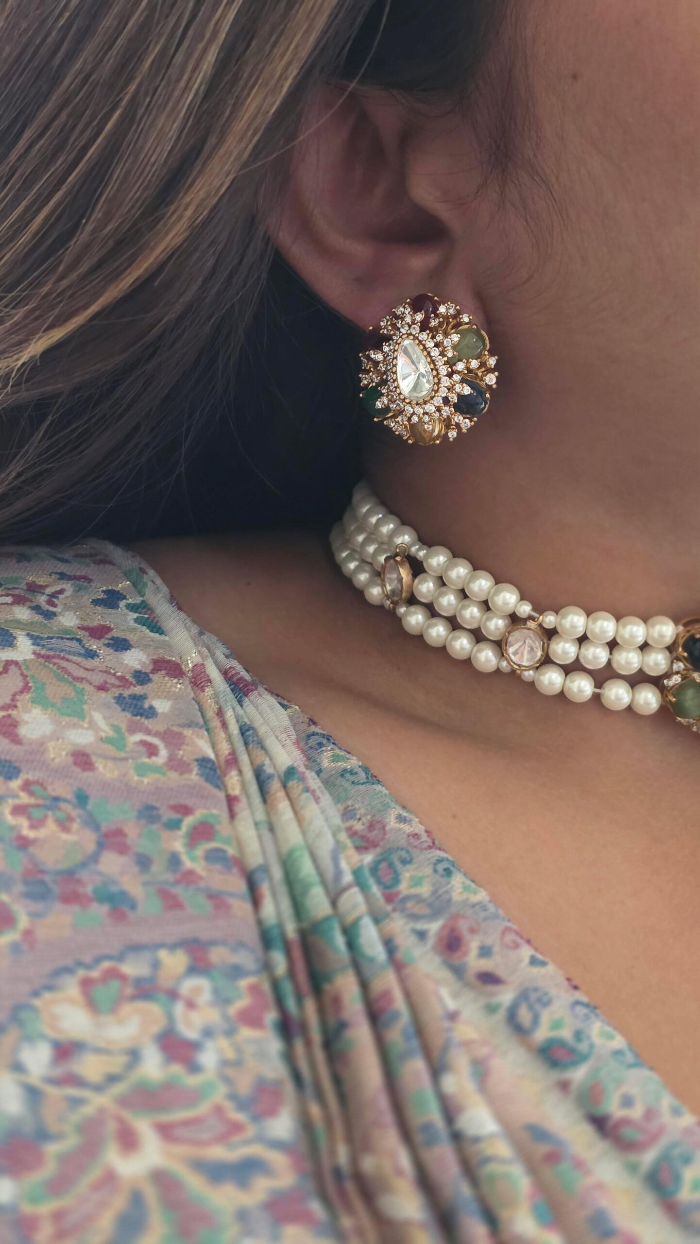 Gulfaam Polki & Pearl Choker Thumbnail