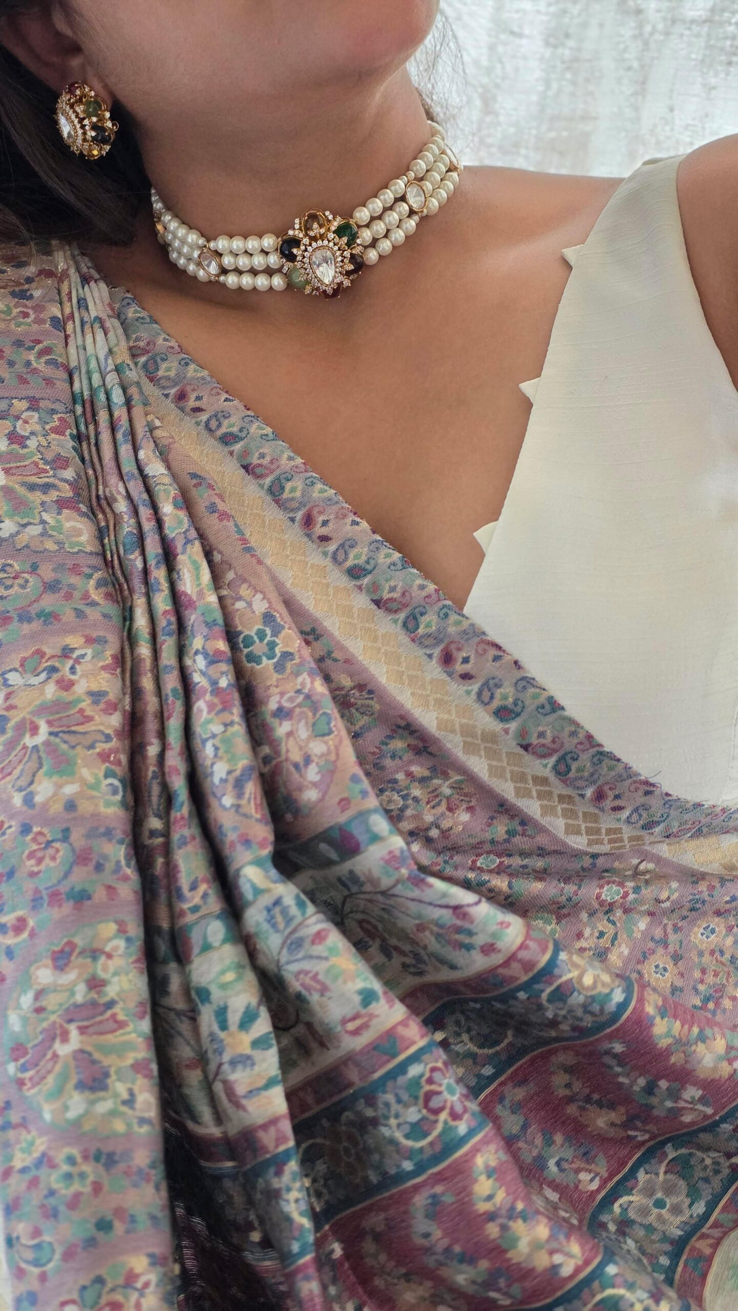 Gulfaam Polki & Pearl Choker Thumbnail
