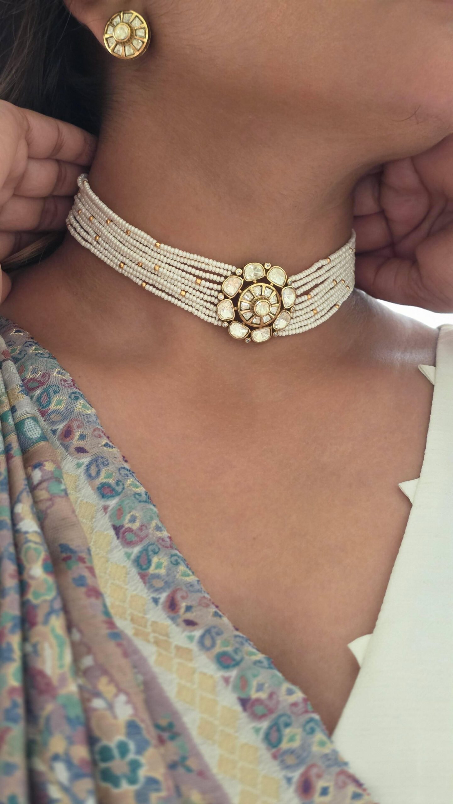 Stuti polki and pearl choker Thumbnail