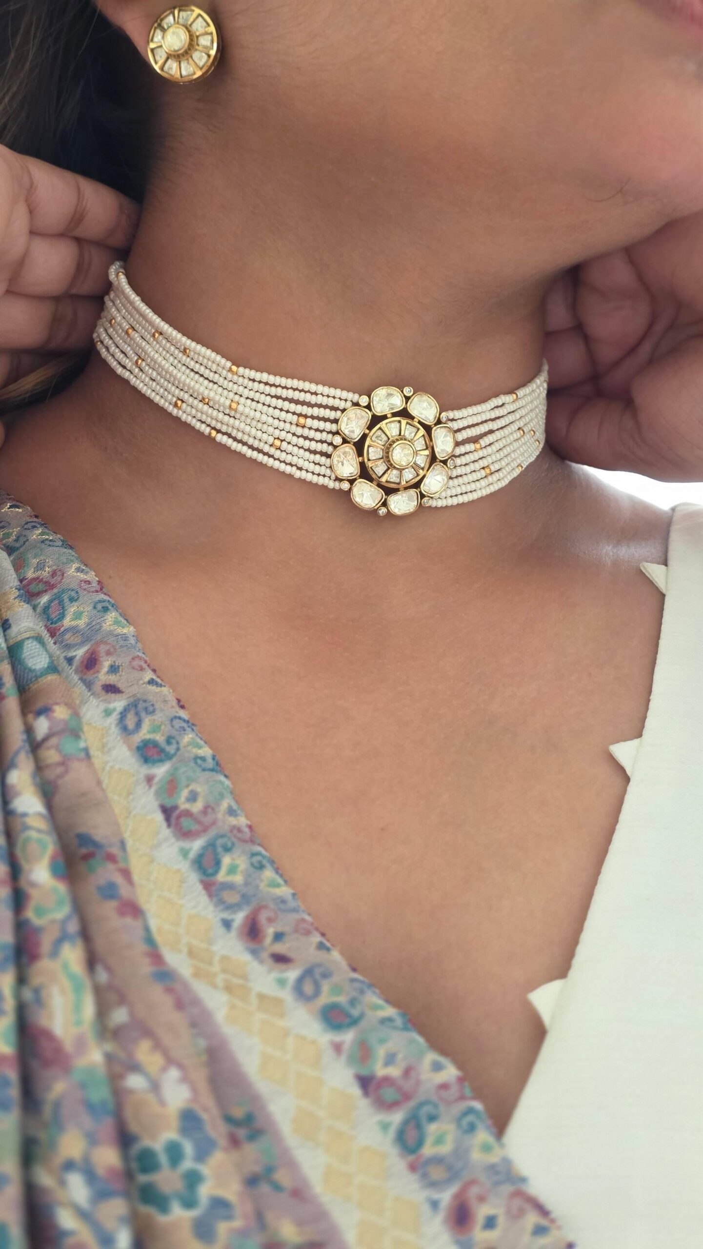 Stuti polki and pearl choker Thumbnail
