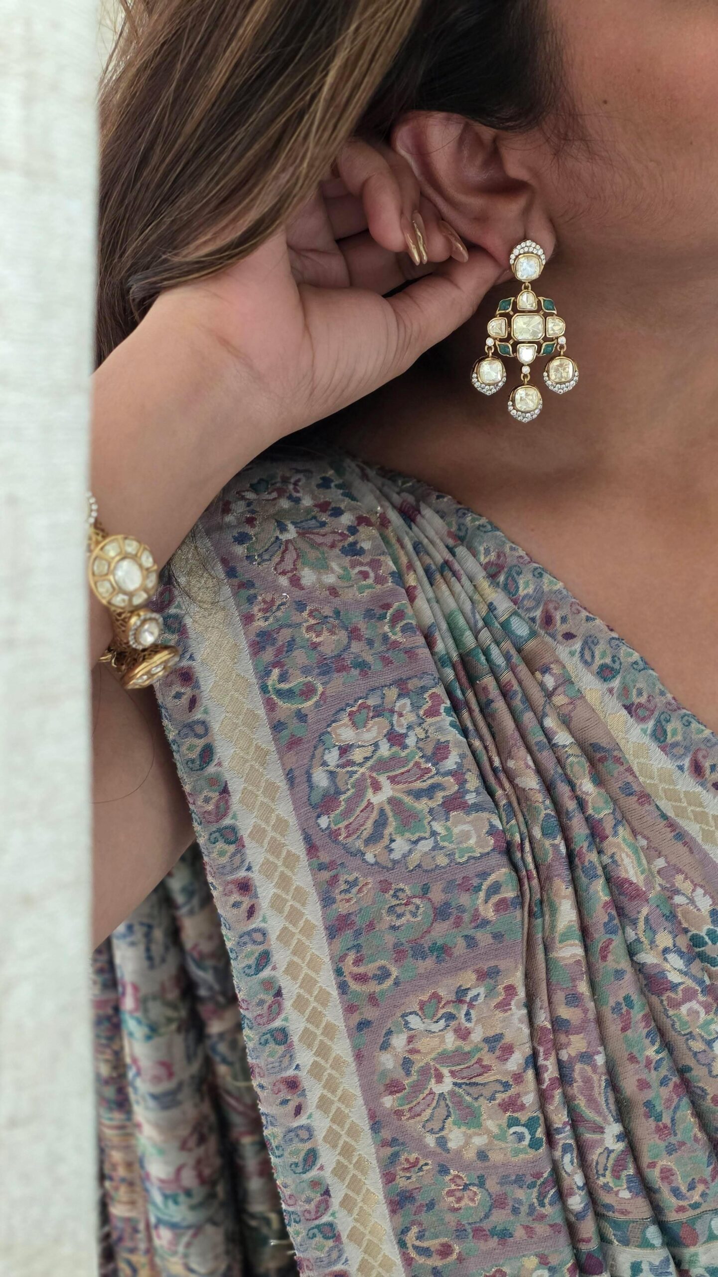 Prisha polki earrings Thumbnail