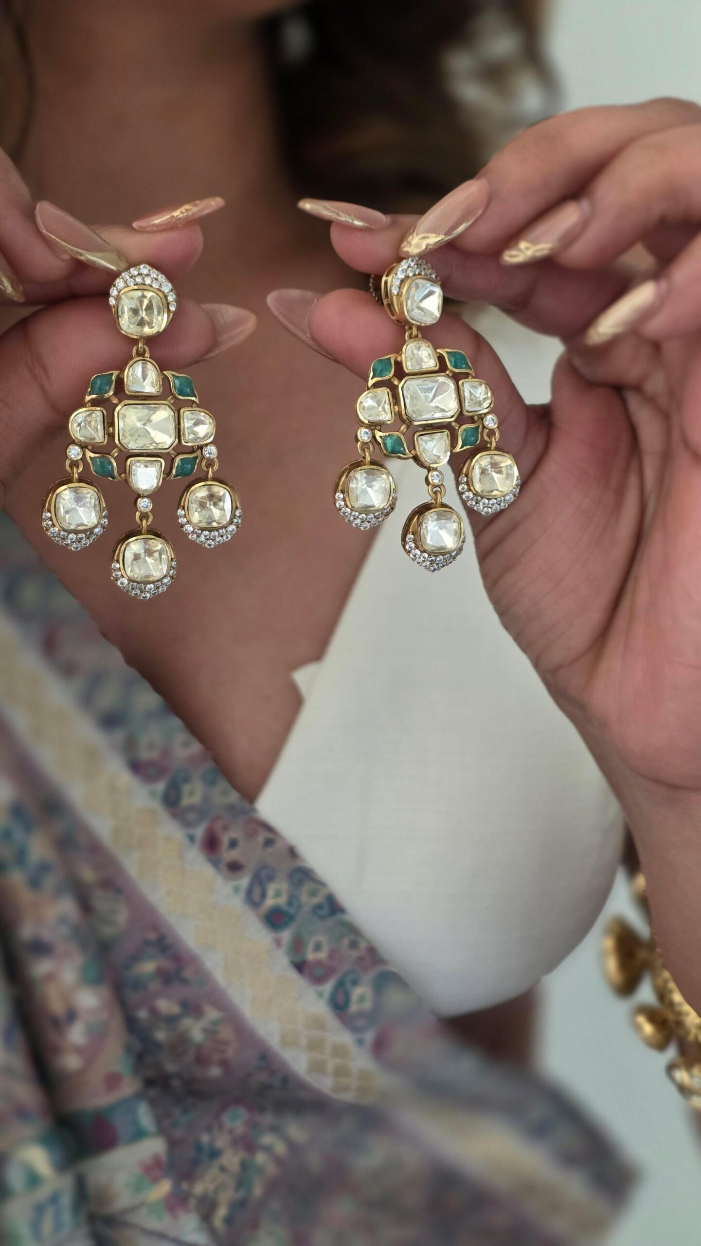 Prisha polki earrings Thumbnail