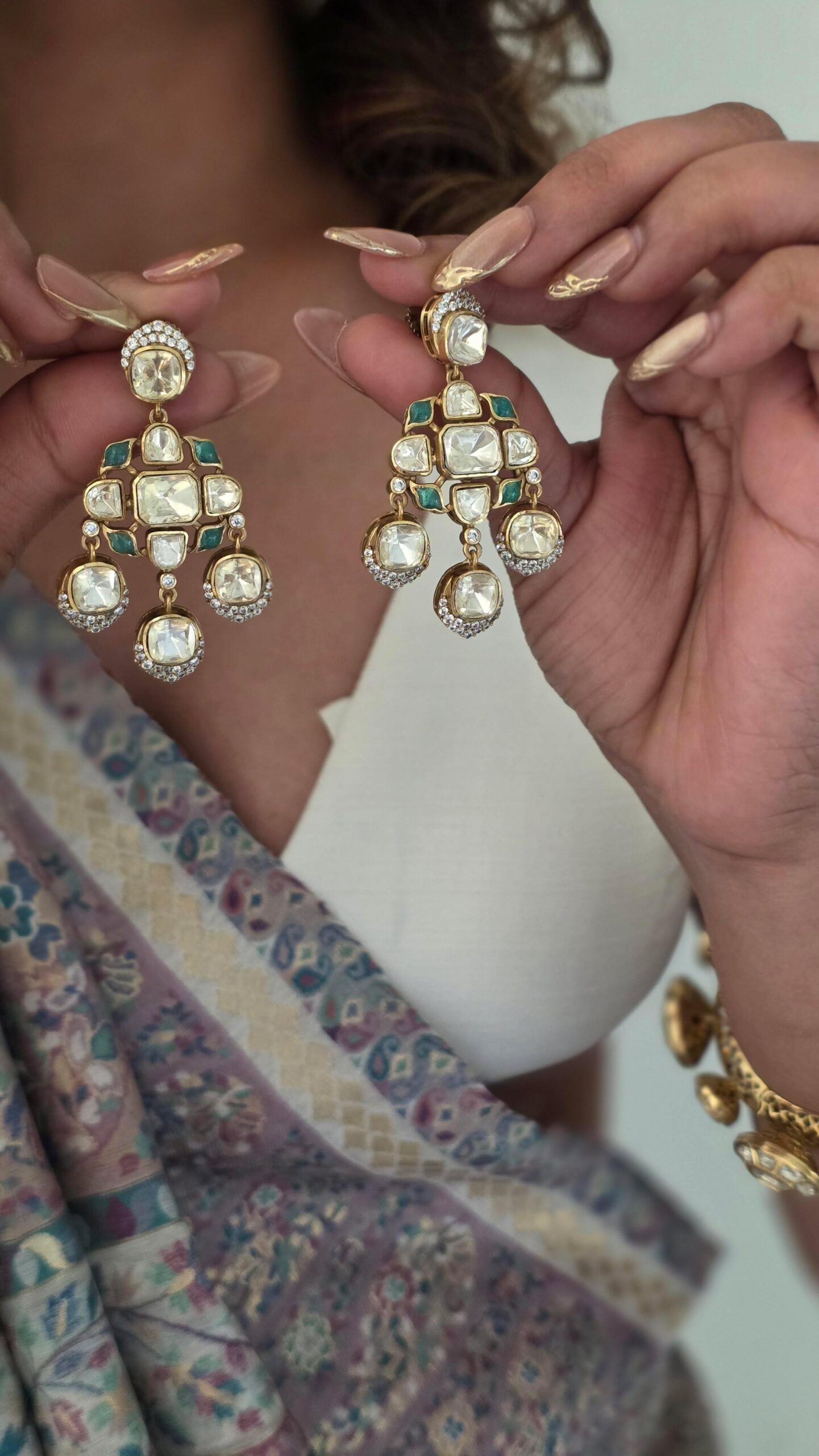 Prisha polki earrings Thumbnail