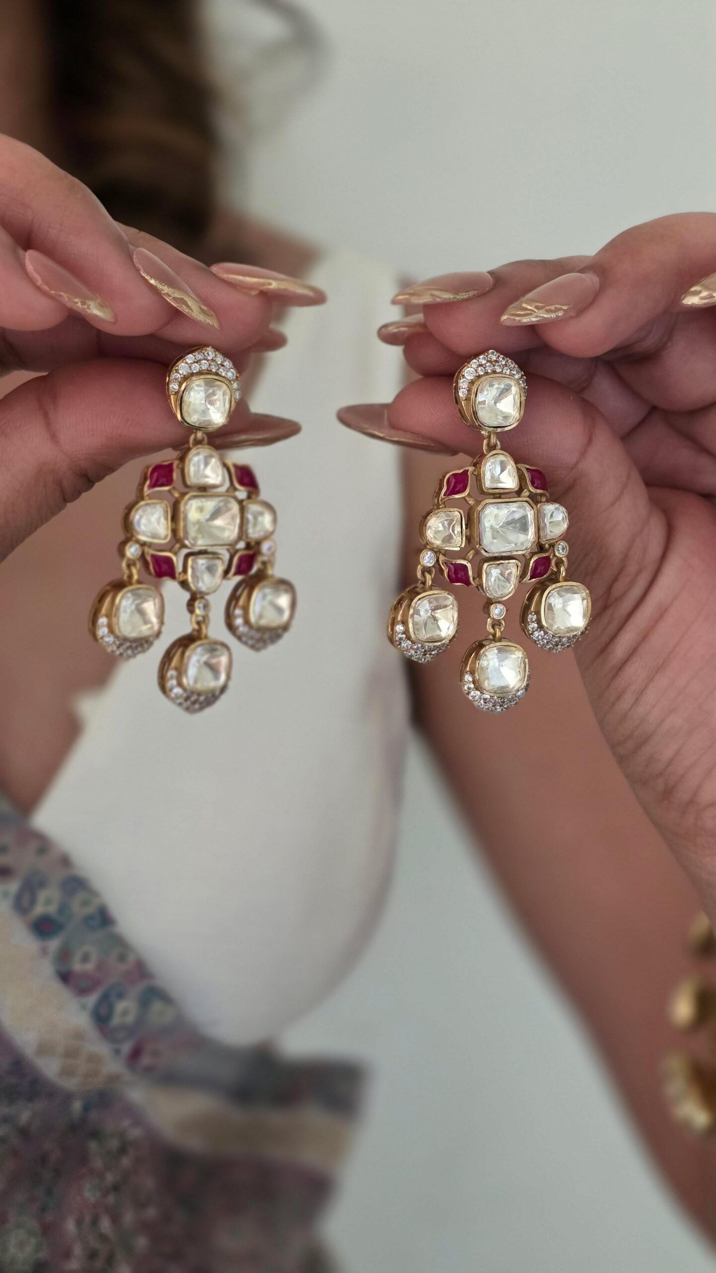 Prisha polki earrings Thumbnail