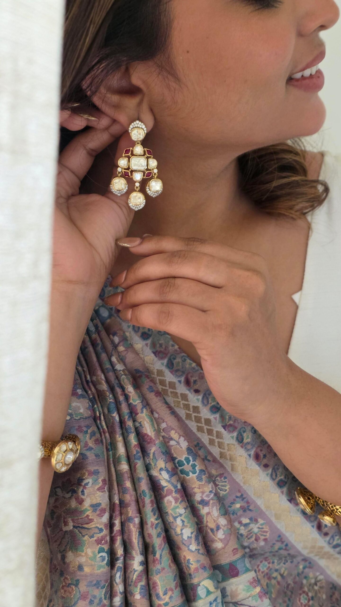 Prisha polki earrings Thumbnail