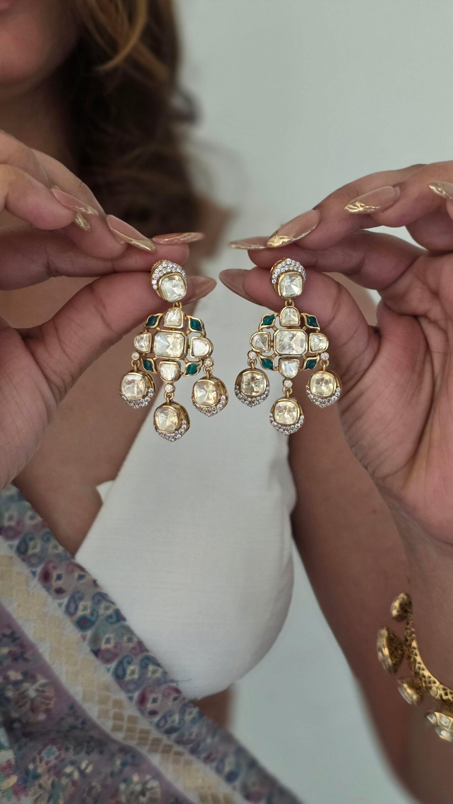 Prisha polki earrings Thumbnail