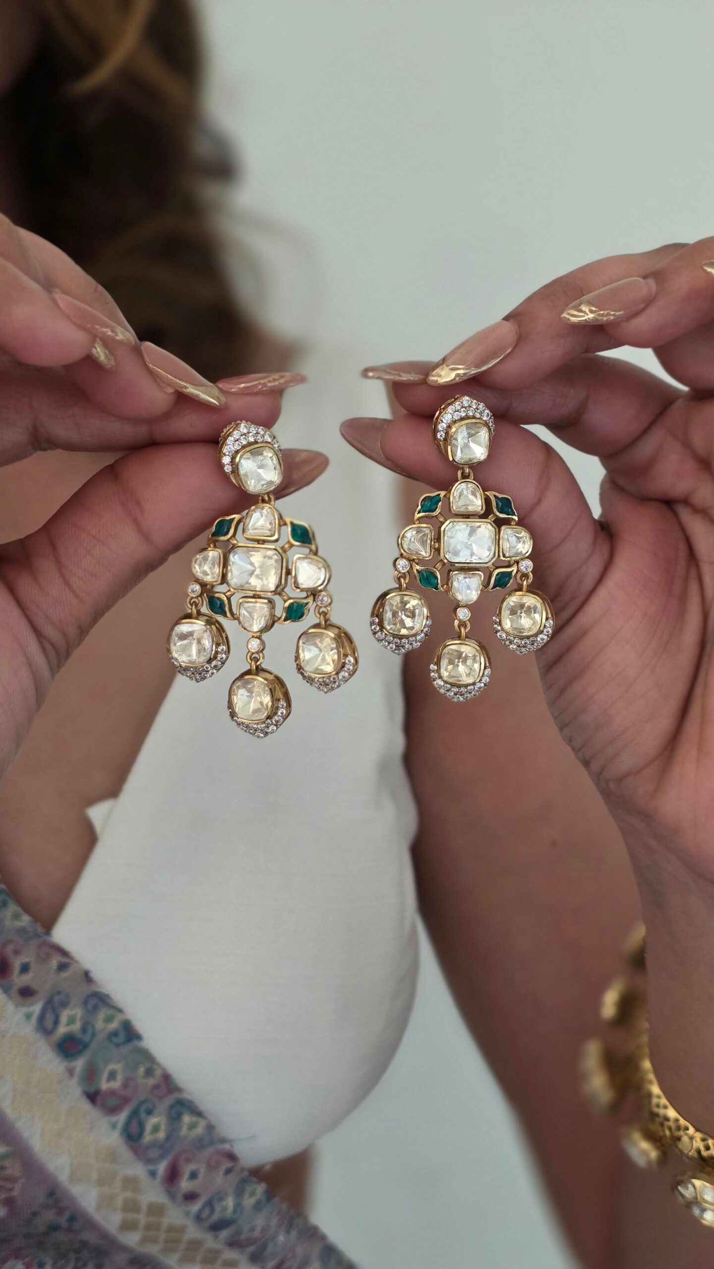 Prisha polki earrings Thumbnail