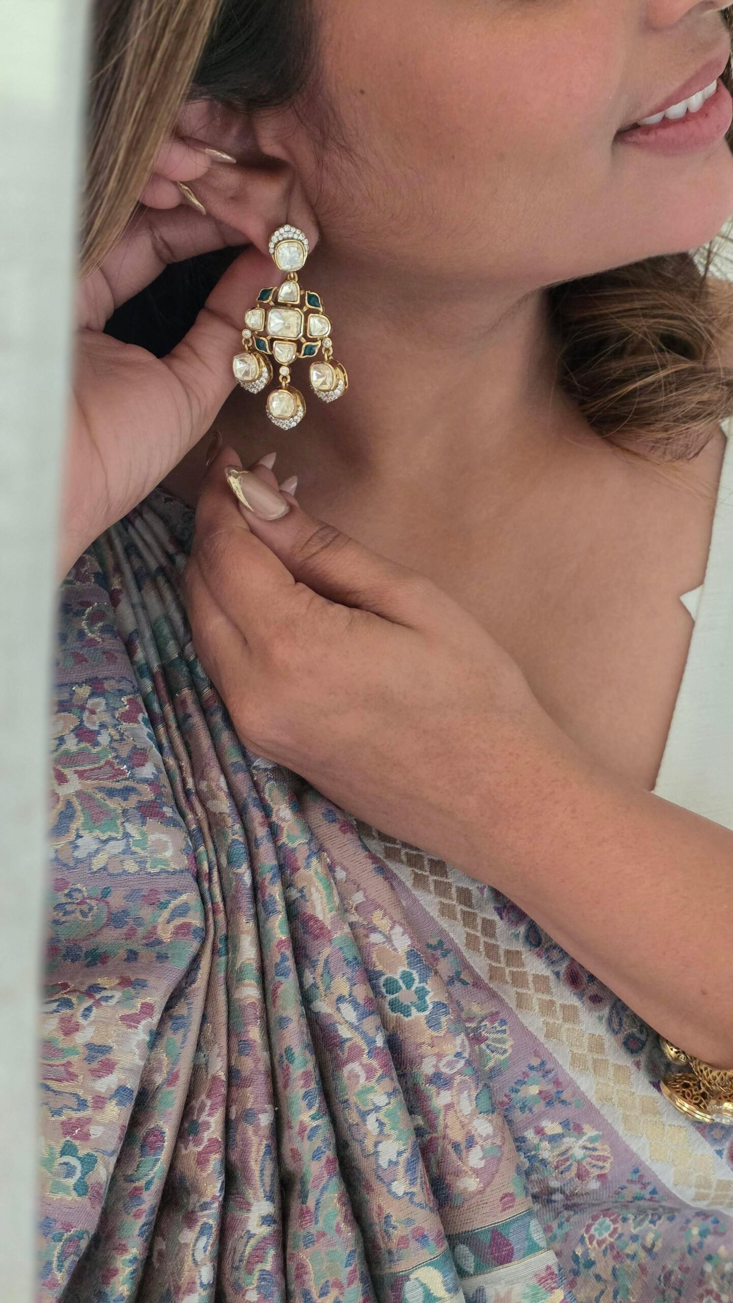 Prisha polki earrings Thumbnail