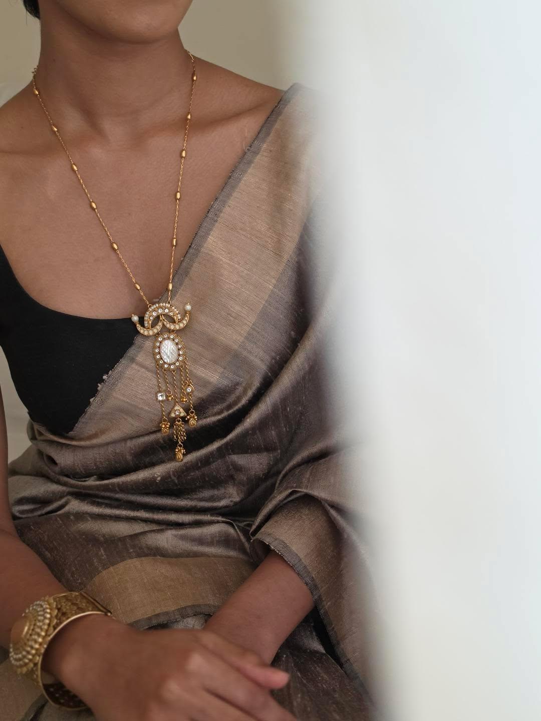 Jaia Handcrafted delicate long necklace Thumbnail