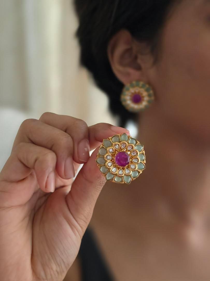Dhruv handcrafted studs Thumbnail