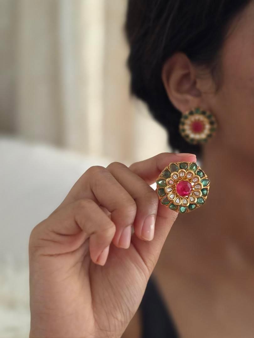 Dhruv handcrafted studs Thumbnail
