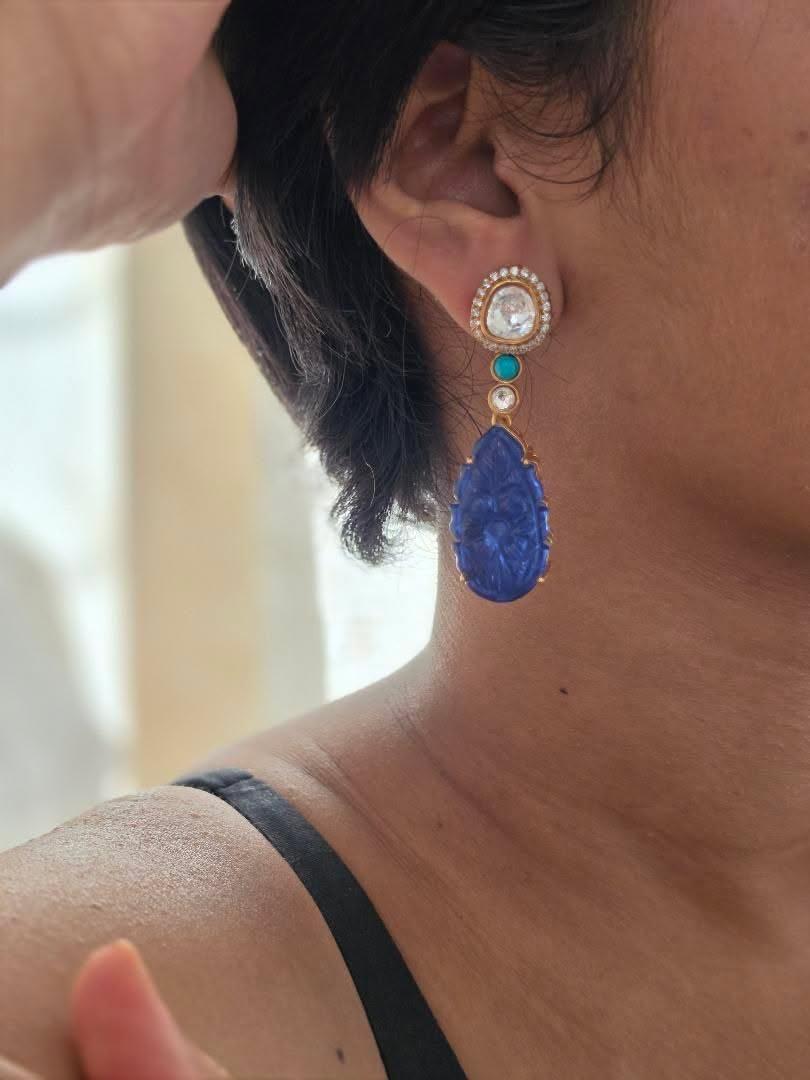 Nova semi-precious stone earrings Thumbnail