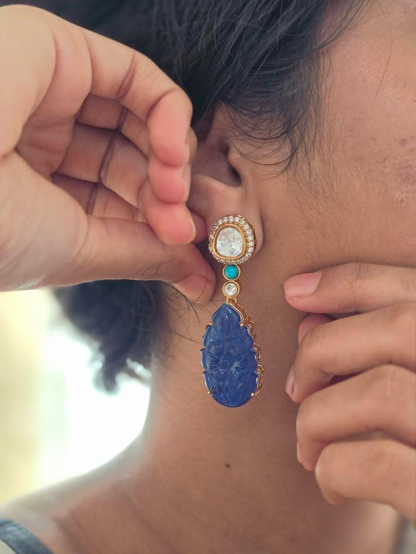 Nova semi-precious stone earrings Thumbnail
